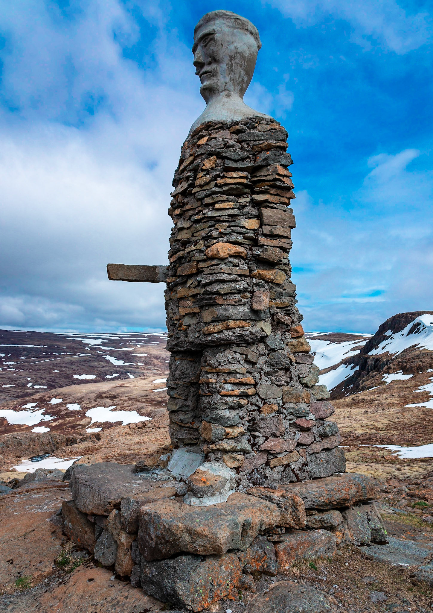 When the road was created between Bardastrond with Patreksfjordur. was crated a statue was created by the road workers.