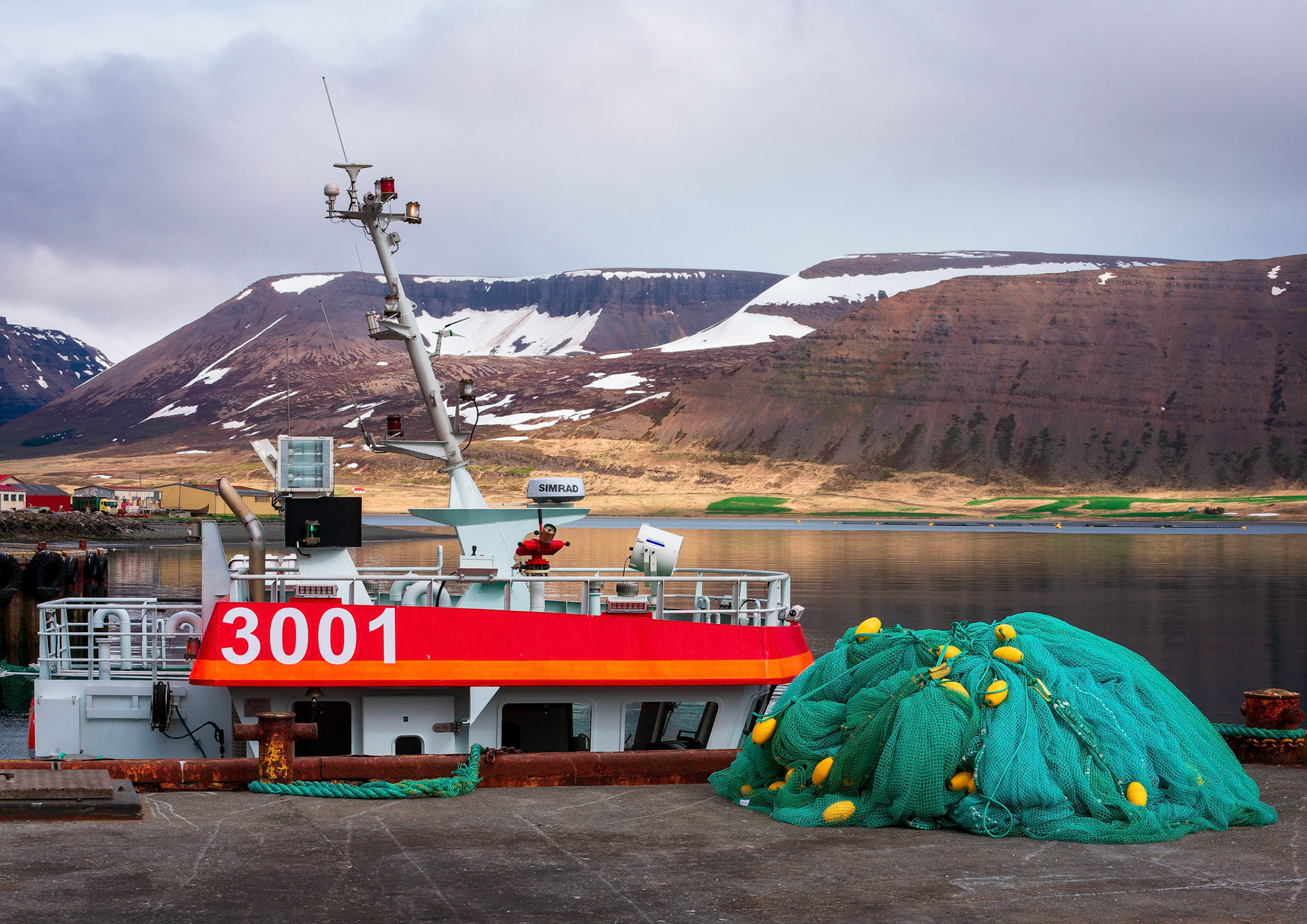 The fishing port of Thingeyri (Þingeyri) is in the Icelandic Westfjords region.