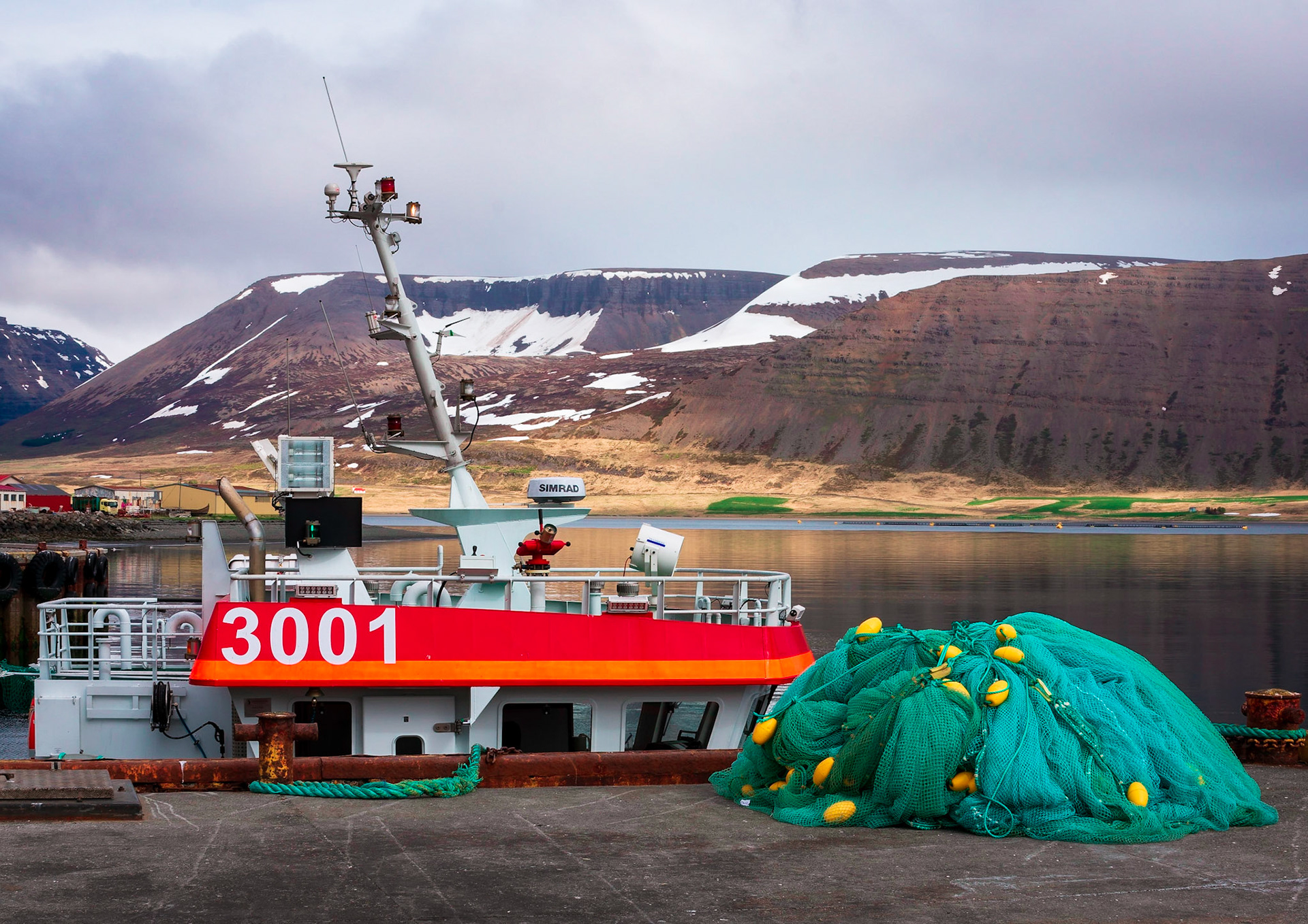 The fishing port of Thingeyri (Þingeyri) is in the Icelandic Westfjords region.