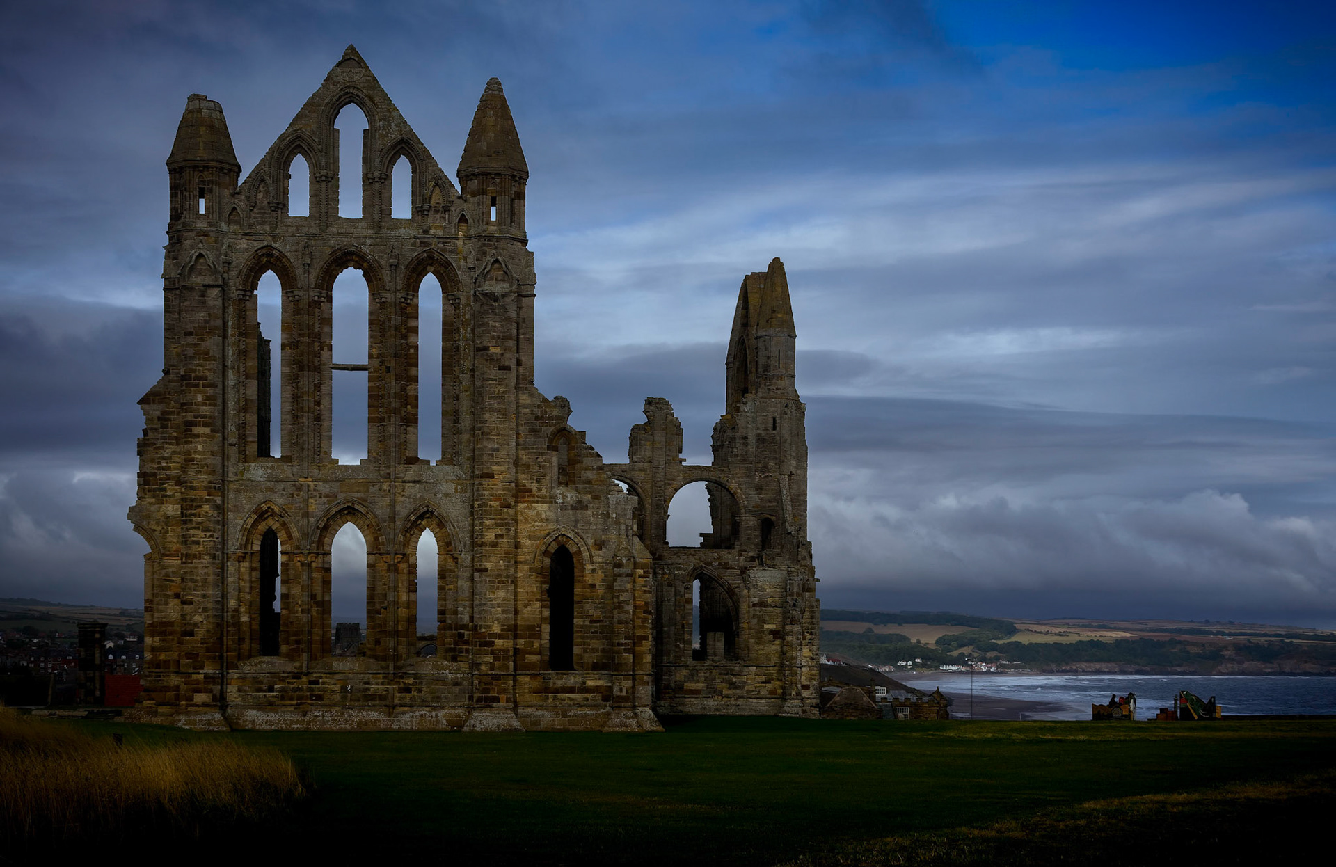 Morming at Whitby Abbey from the east.
