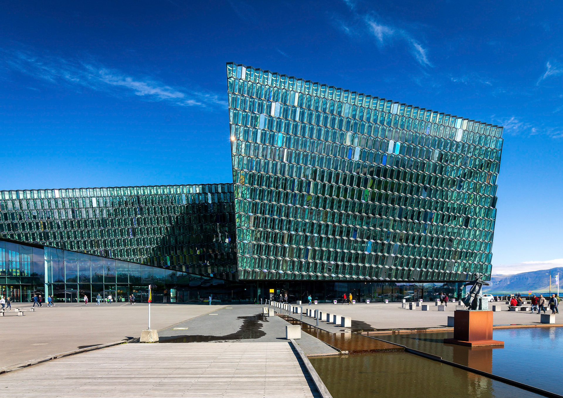 Harpa Concert Hall  and  Hnoss, Restaurant Reykjavík Harbour.