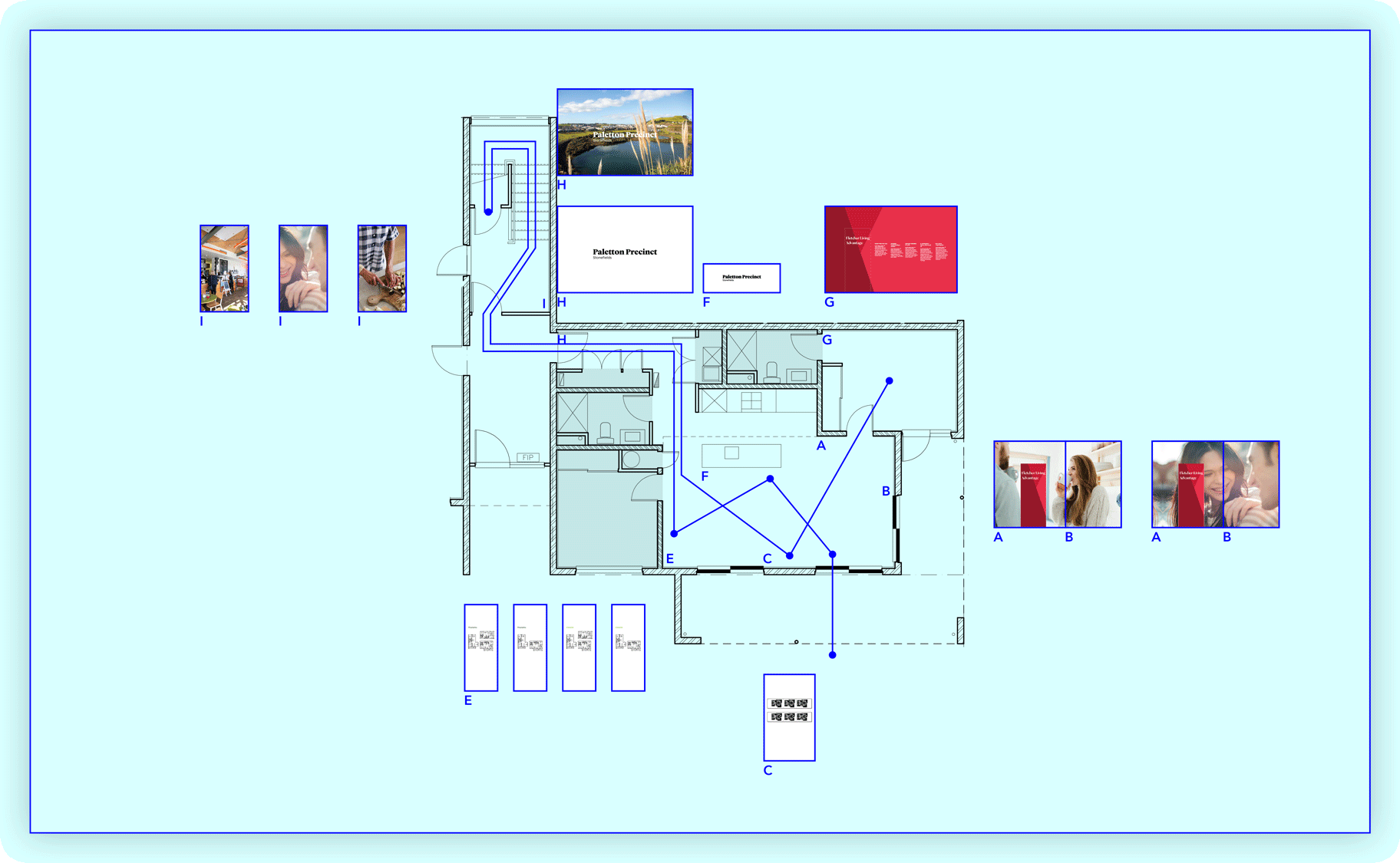Fletcher Living sales suite concept plan