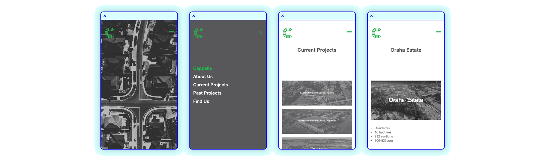 Cappella responsive website pages