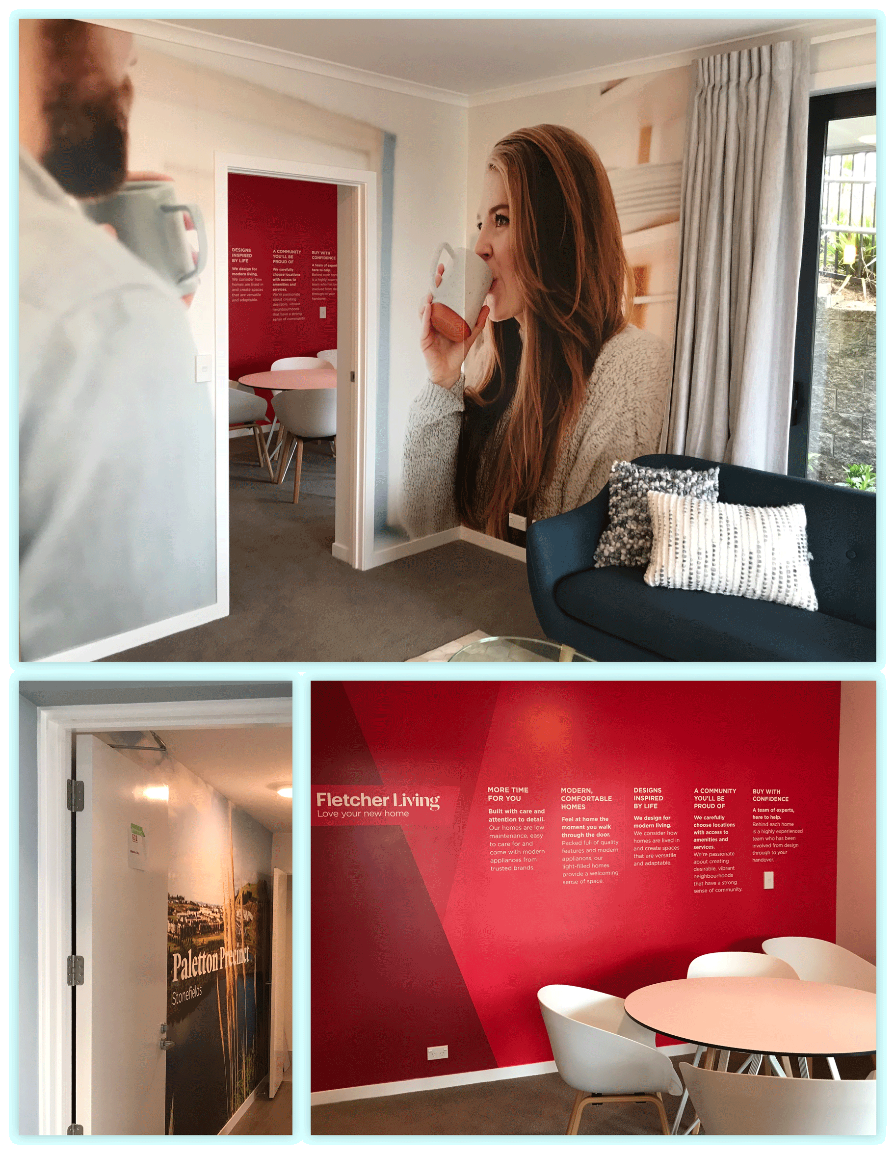 Fletcher Living sales suite installation