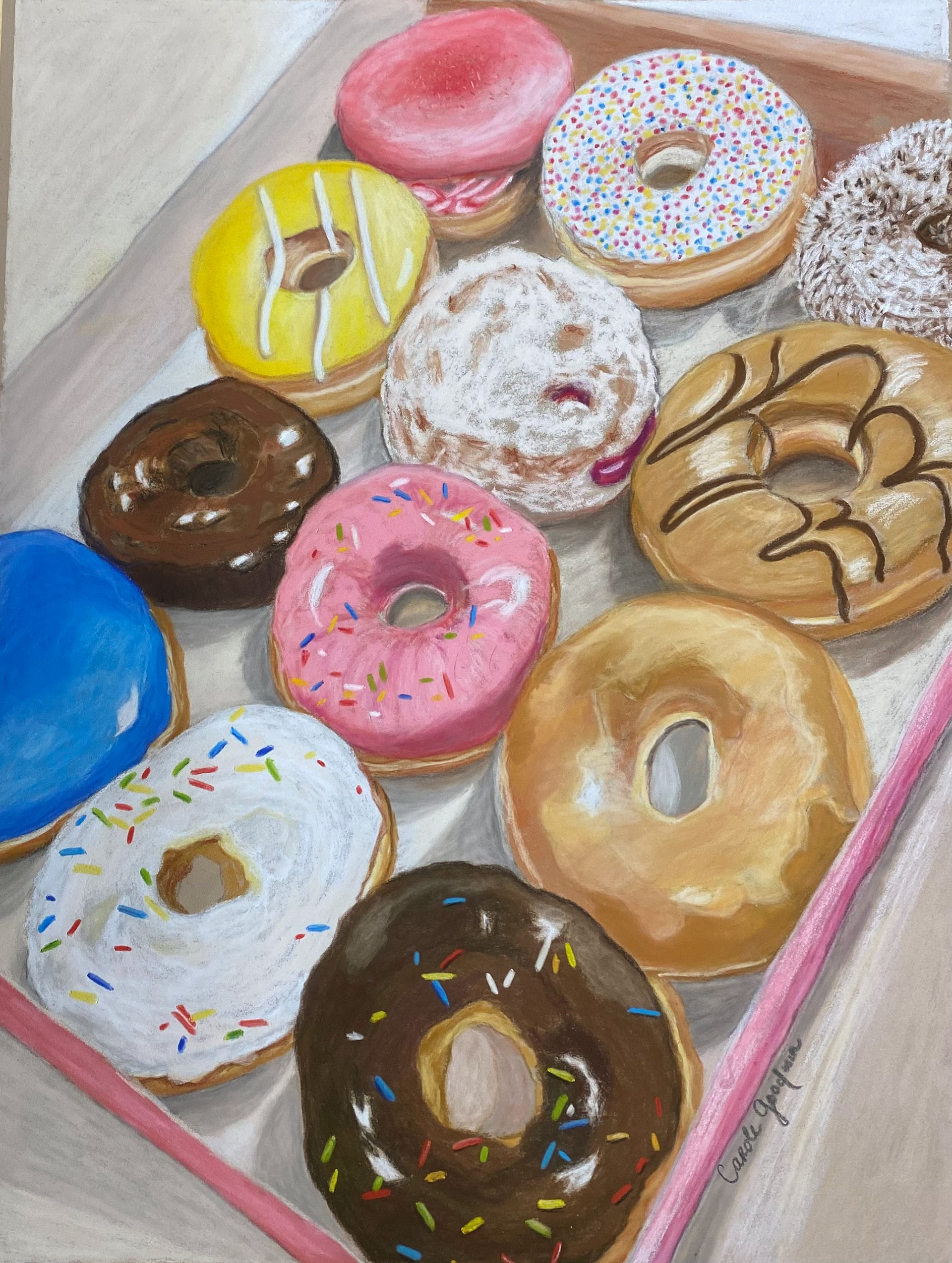 Sunday Dozen 9" x 12" soft pastel, $175