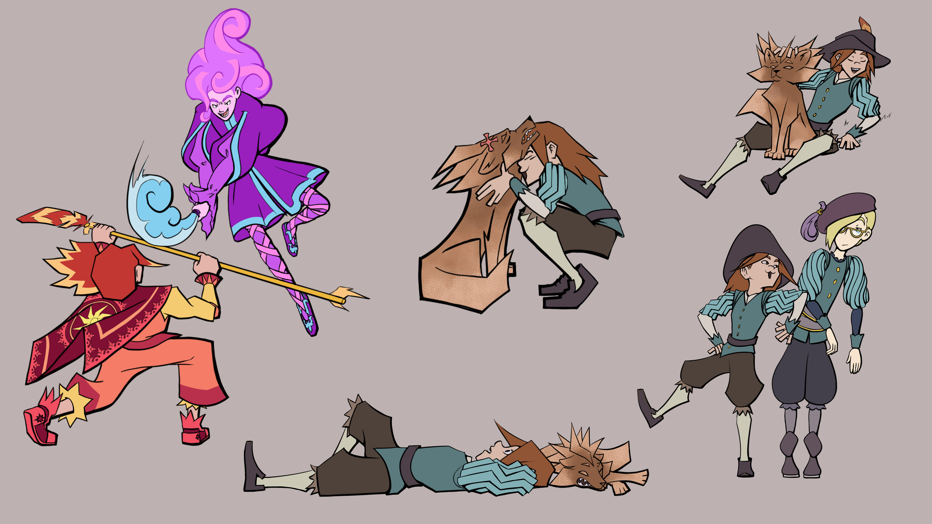 Pose Sheet for Character Interactions