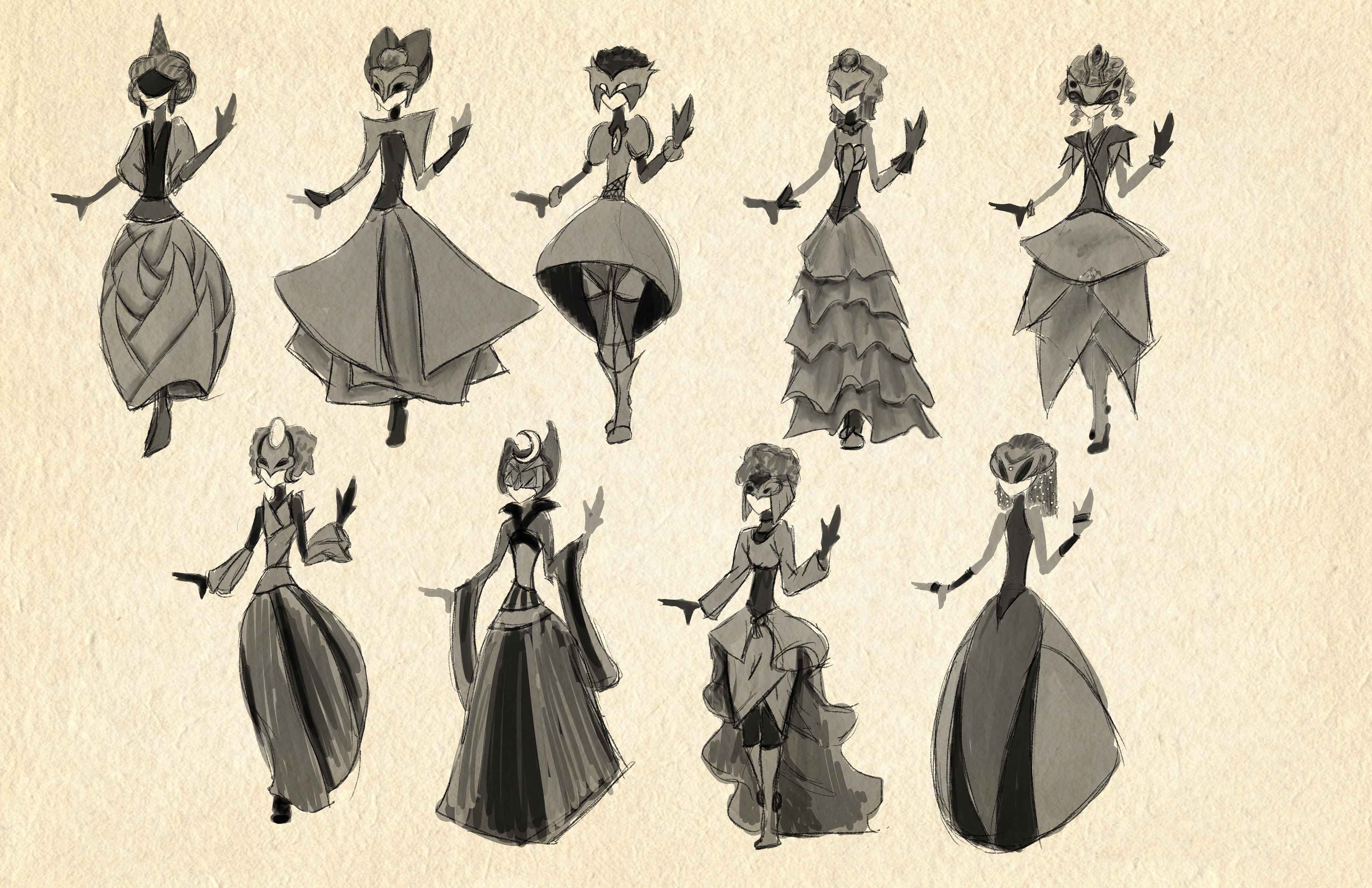 Initial exploration sketches