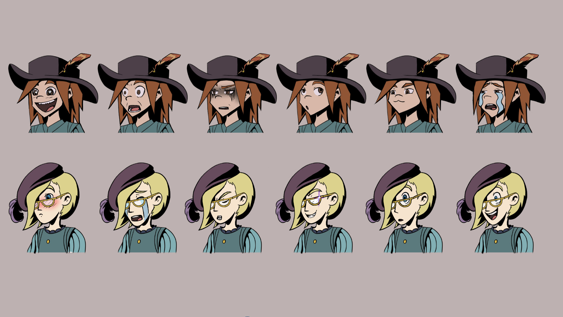 Expression Sheet for Theo and Antoine