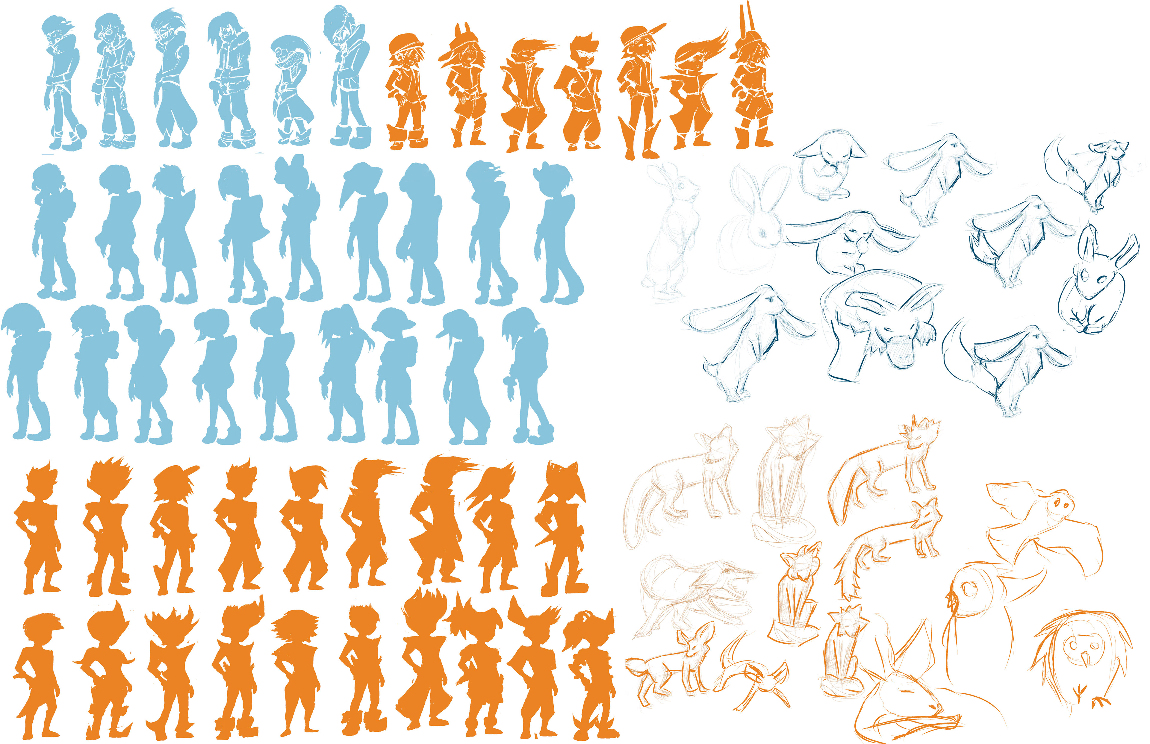 Early Explorations for characters