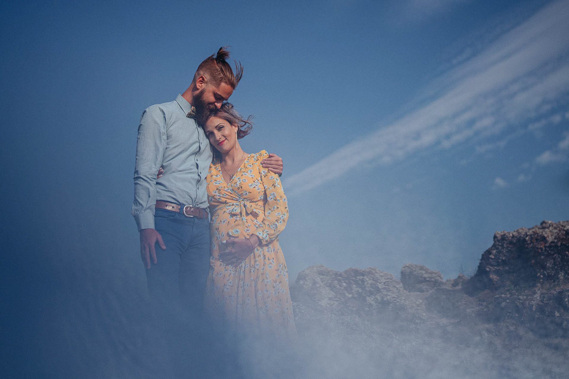 Мъгляво и слънчево