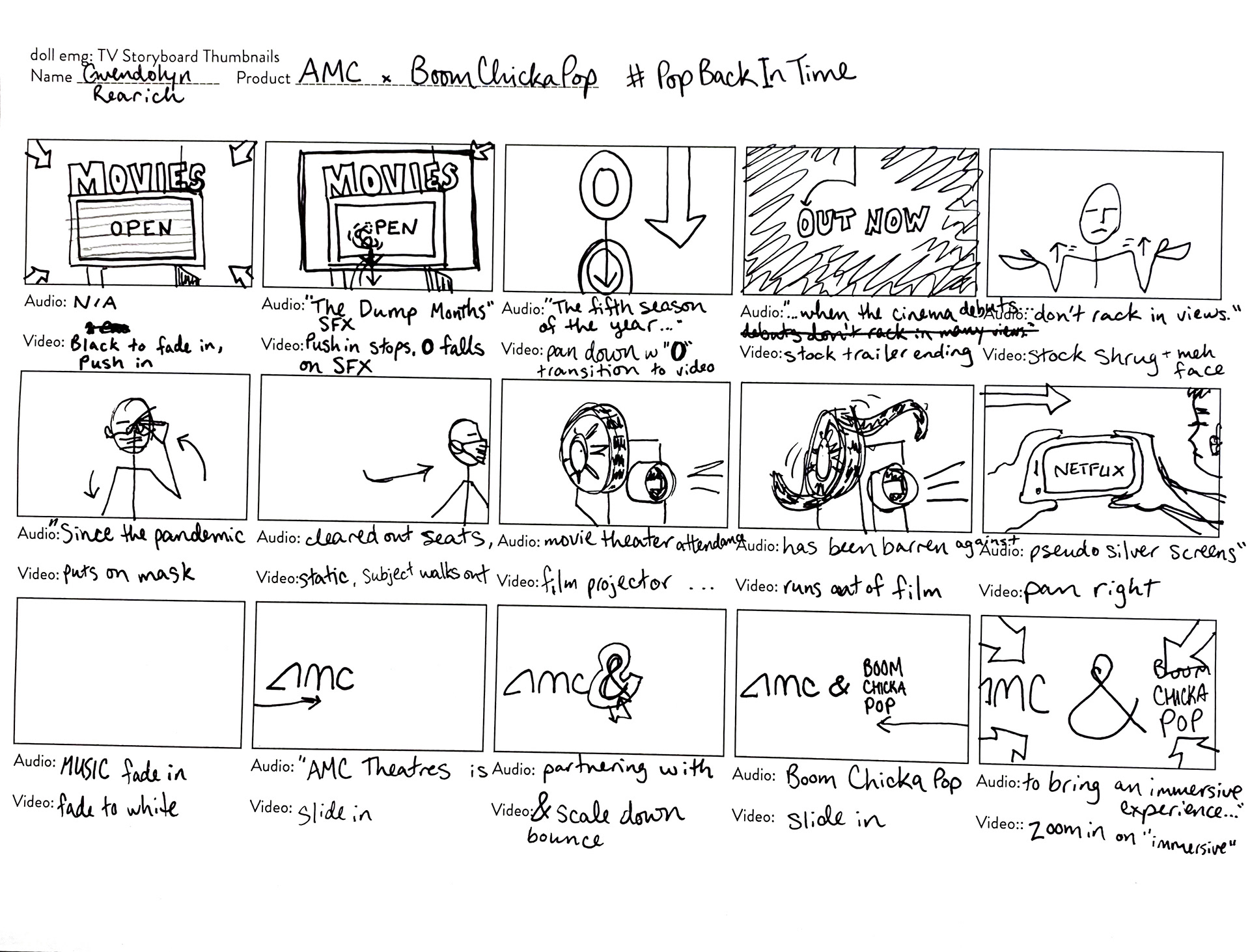 Commercial Storyboard 1
