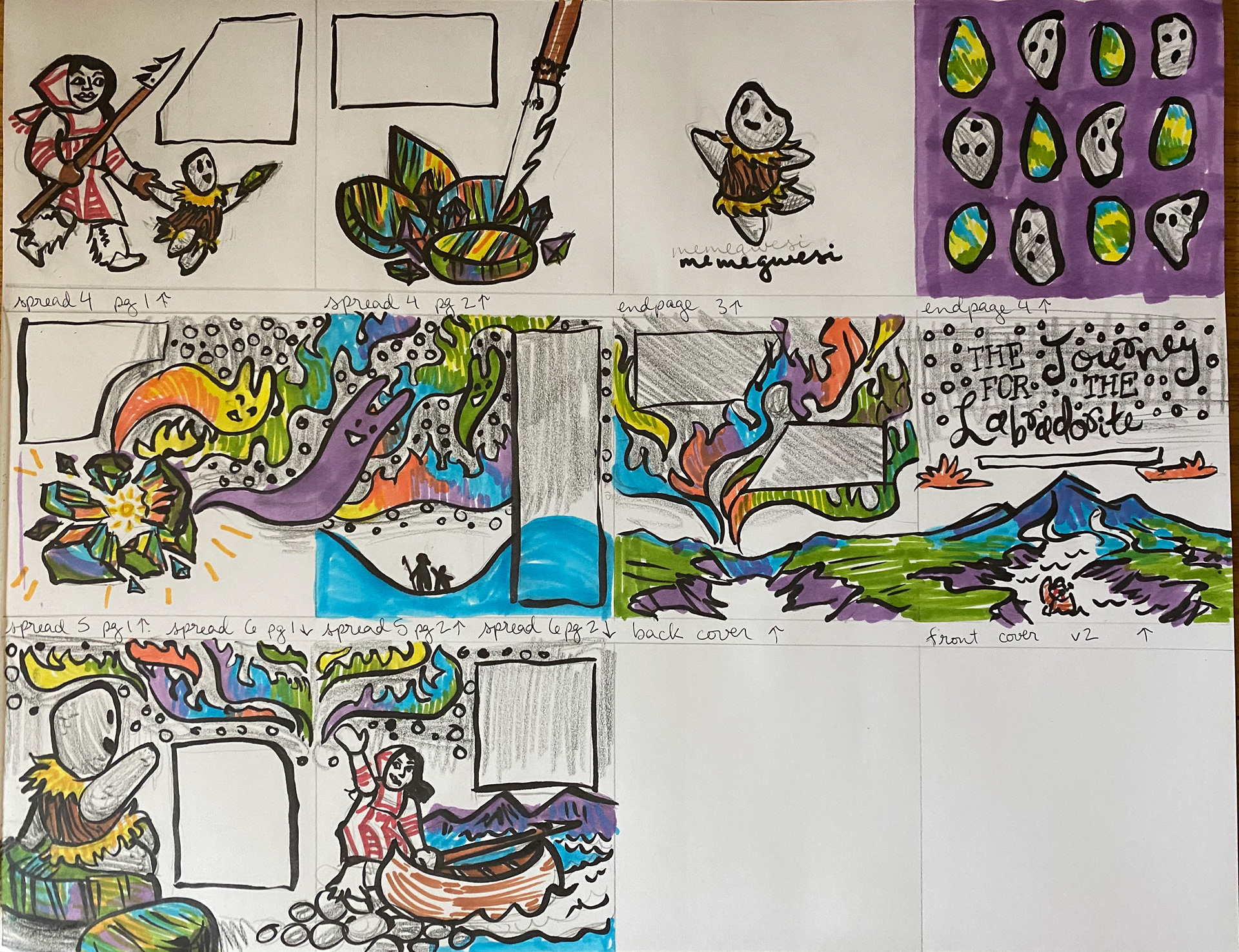 Half-size Color Thumbnail Sketches
