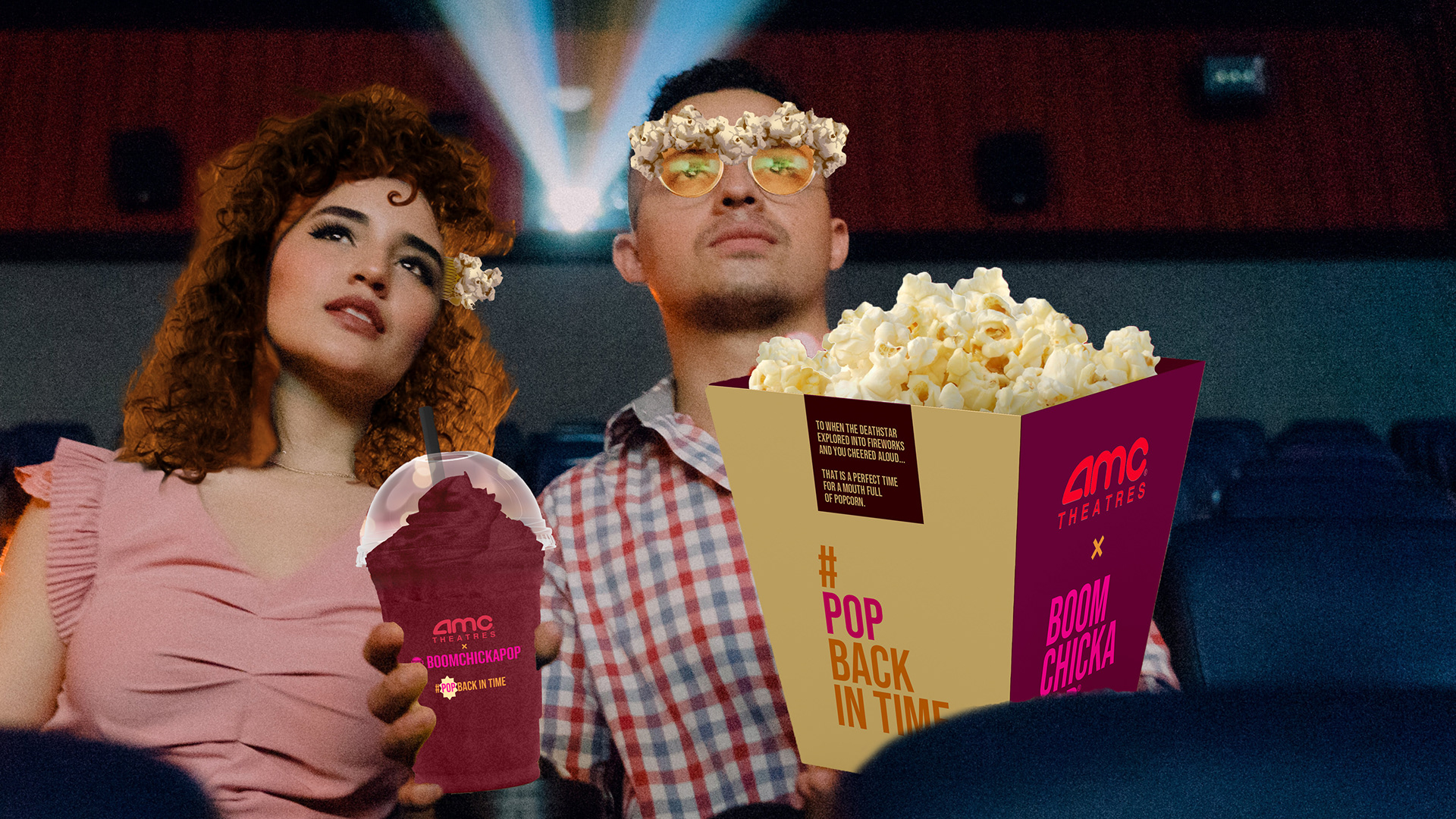 Couple Enjoying Products in Pop-Up Theater