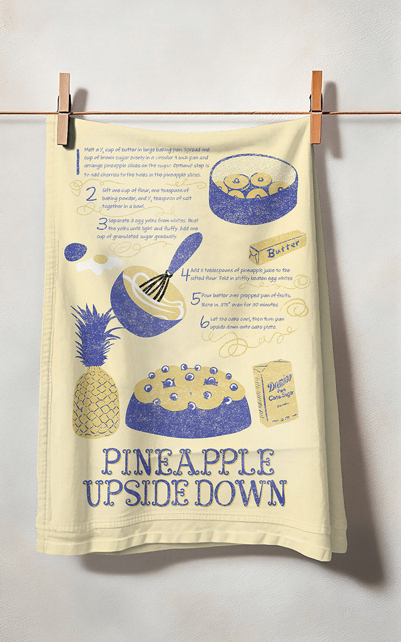 Summer Recipe Tea Towel Mockup