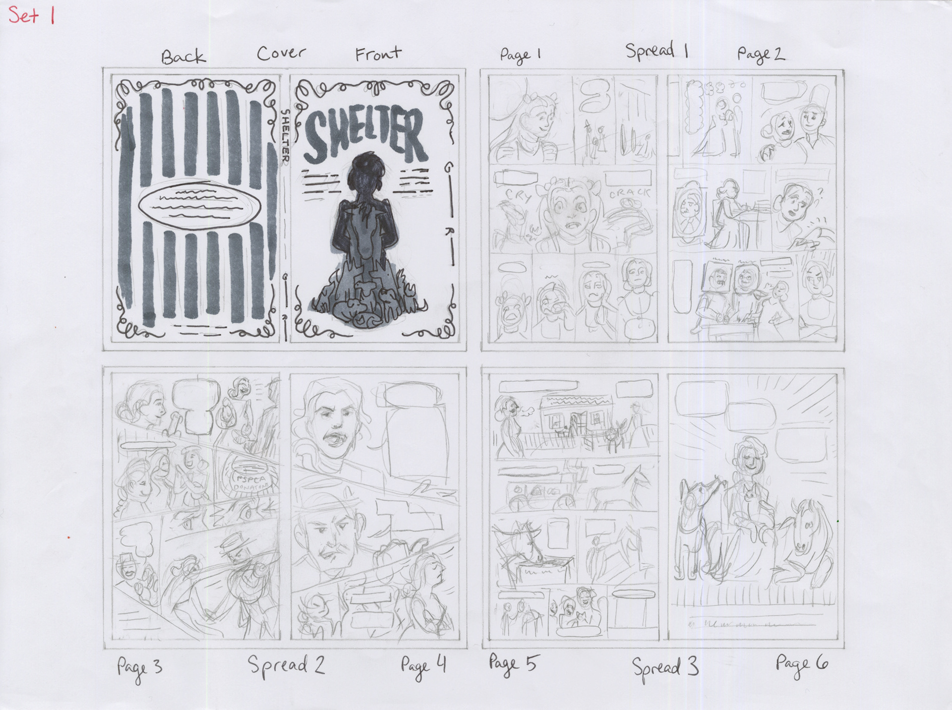 First Set of Thumbnail Sketches
