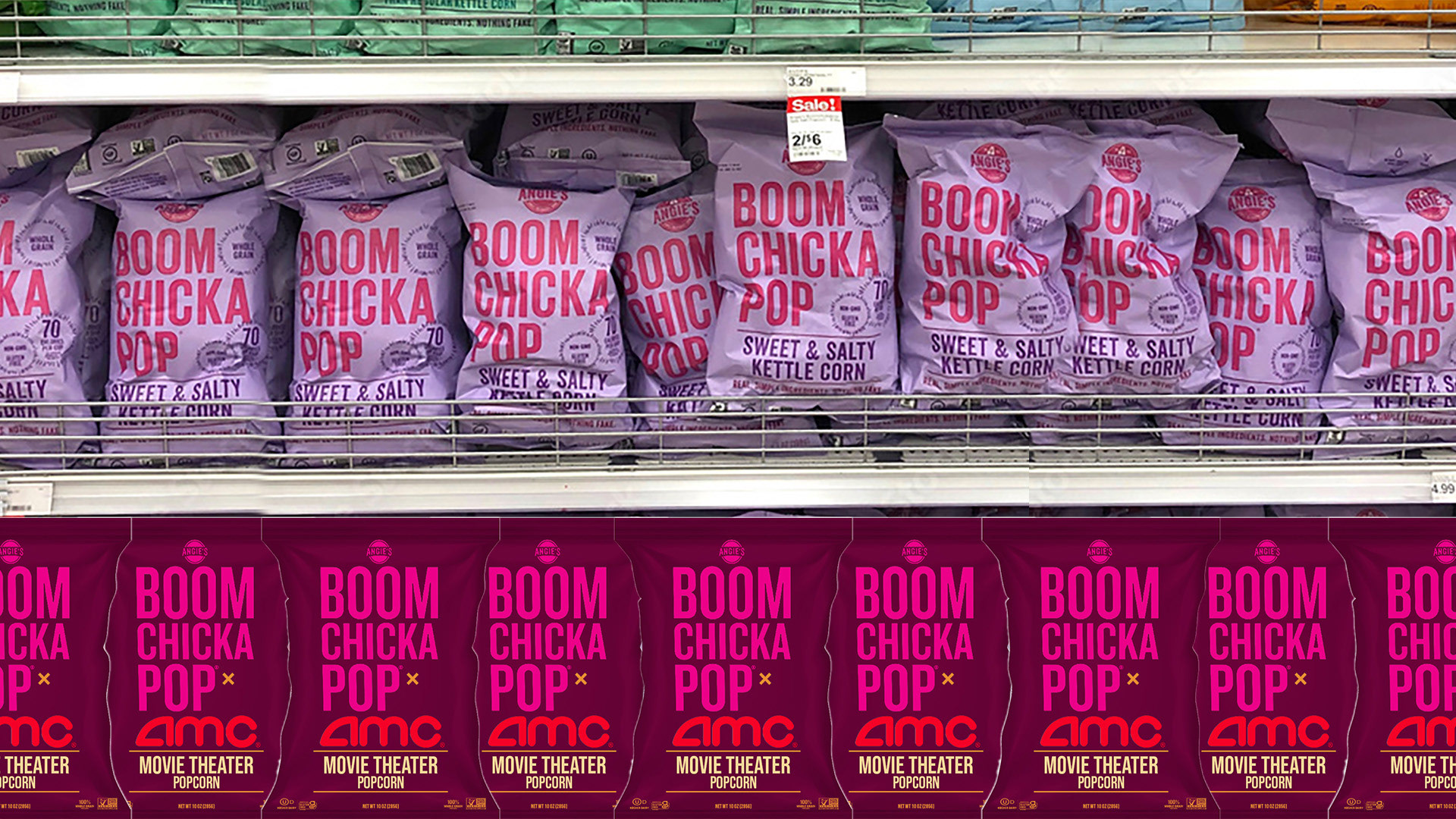 BoomChickaPop Aisle with New Promo Bag