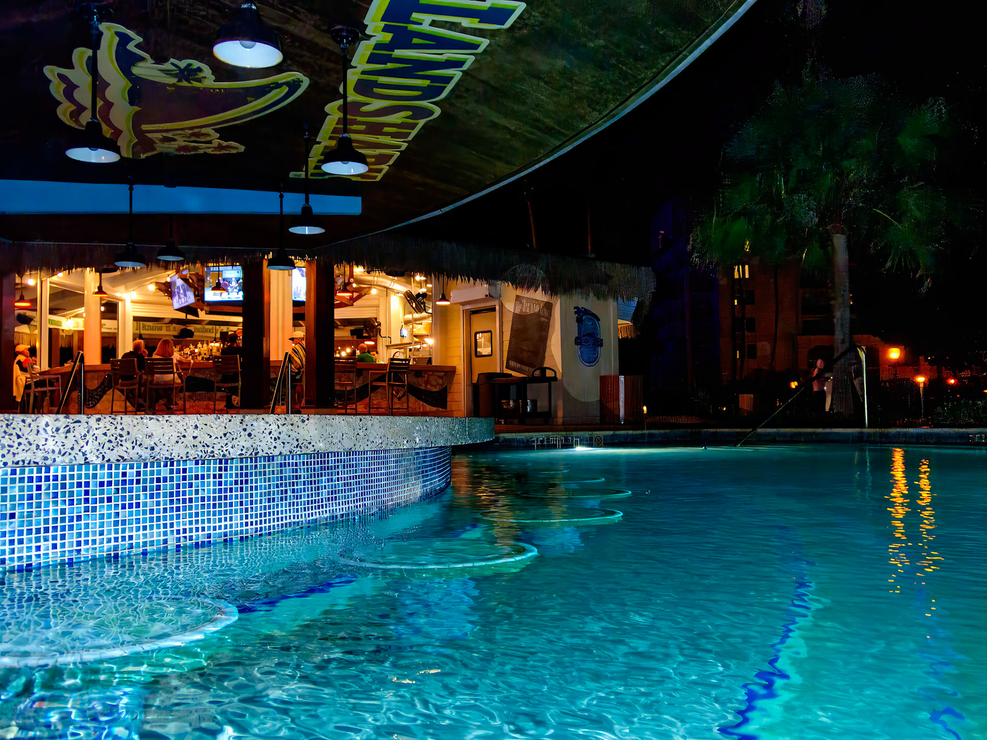 Margaritaville at night