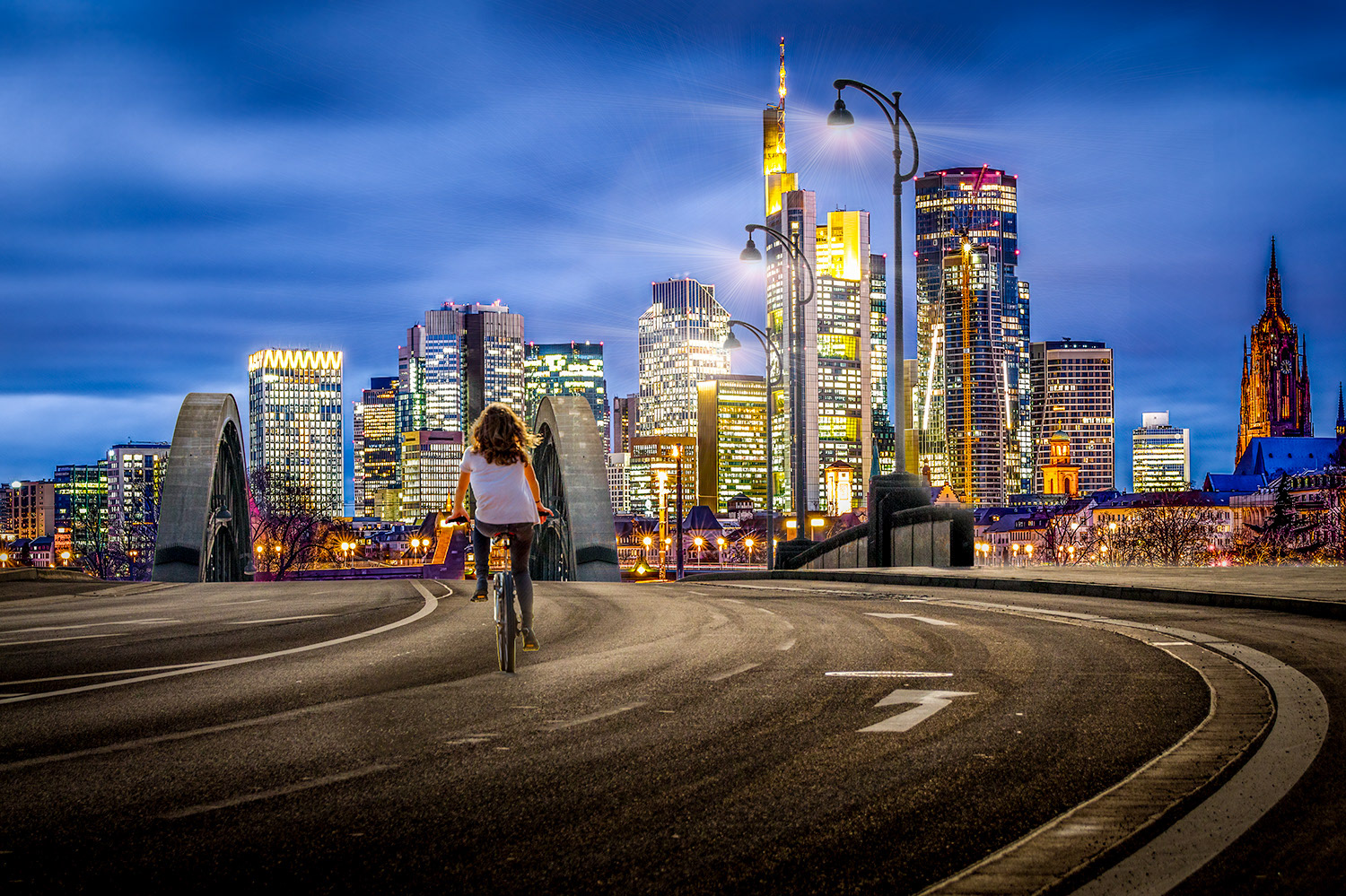 Composite photograph of Frankfurt am Main skyline