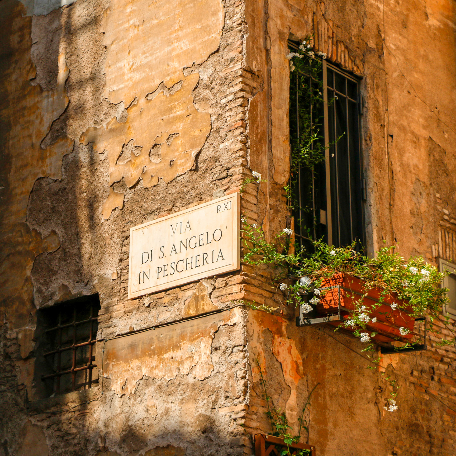 Building in the old Jewish ghetto of Rome.
