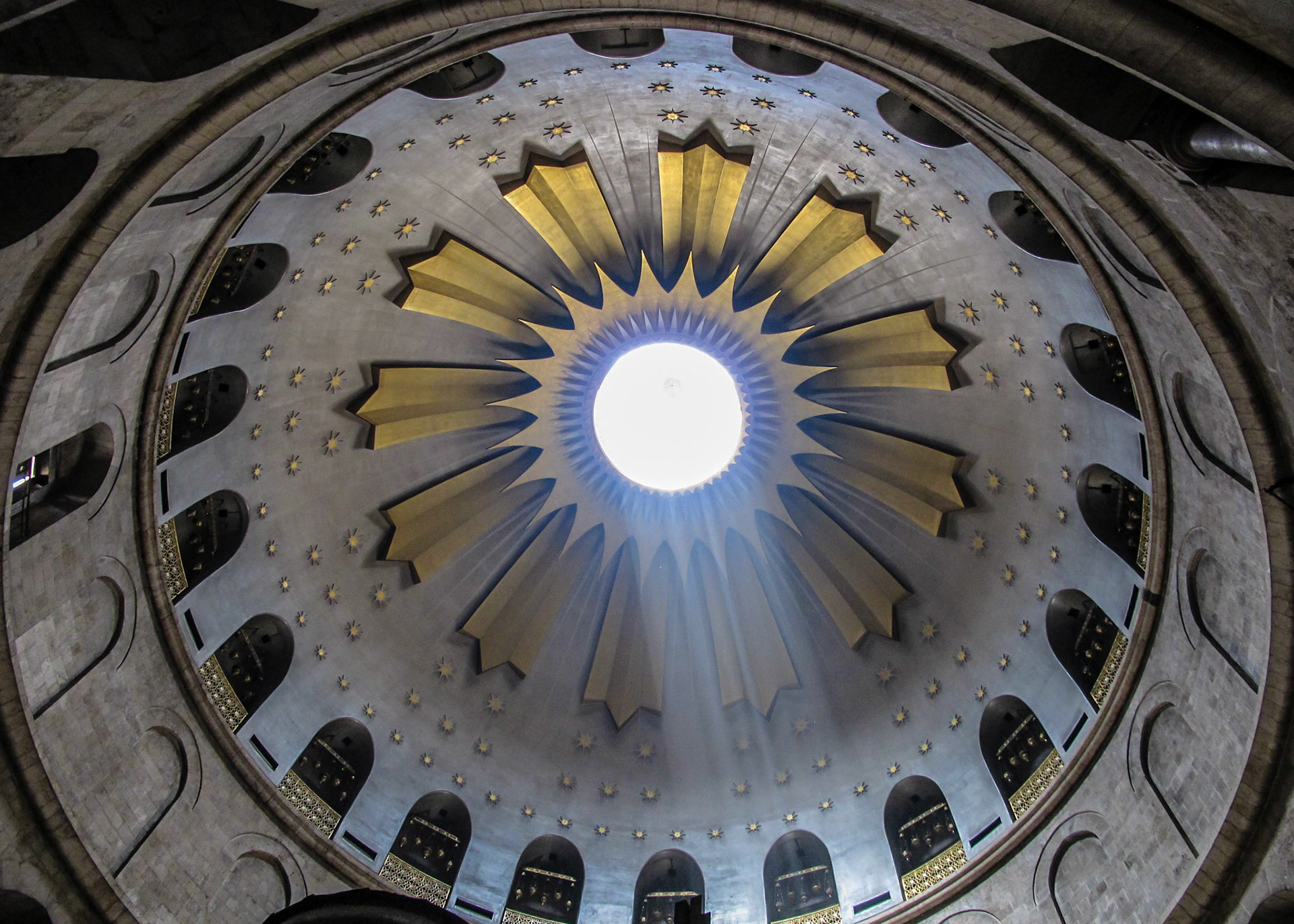 The Rotunda, Church of the Holy Sepulchre.  Jerusalem.