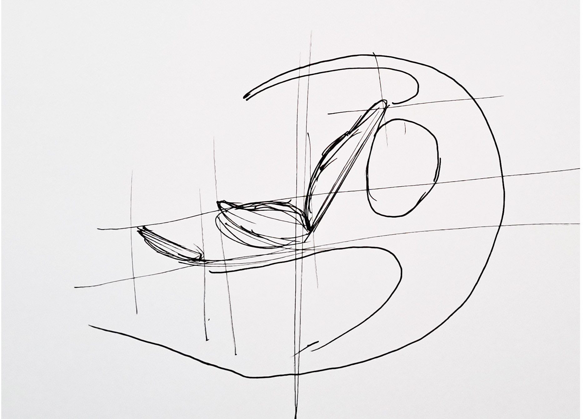 Simple draw of a pilot seat and whole look of the interior .