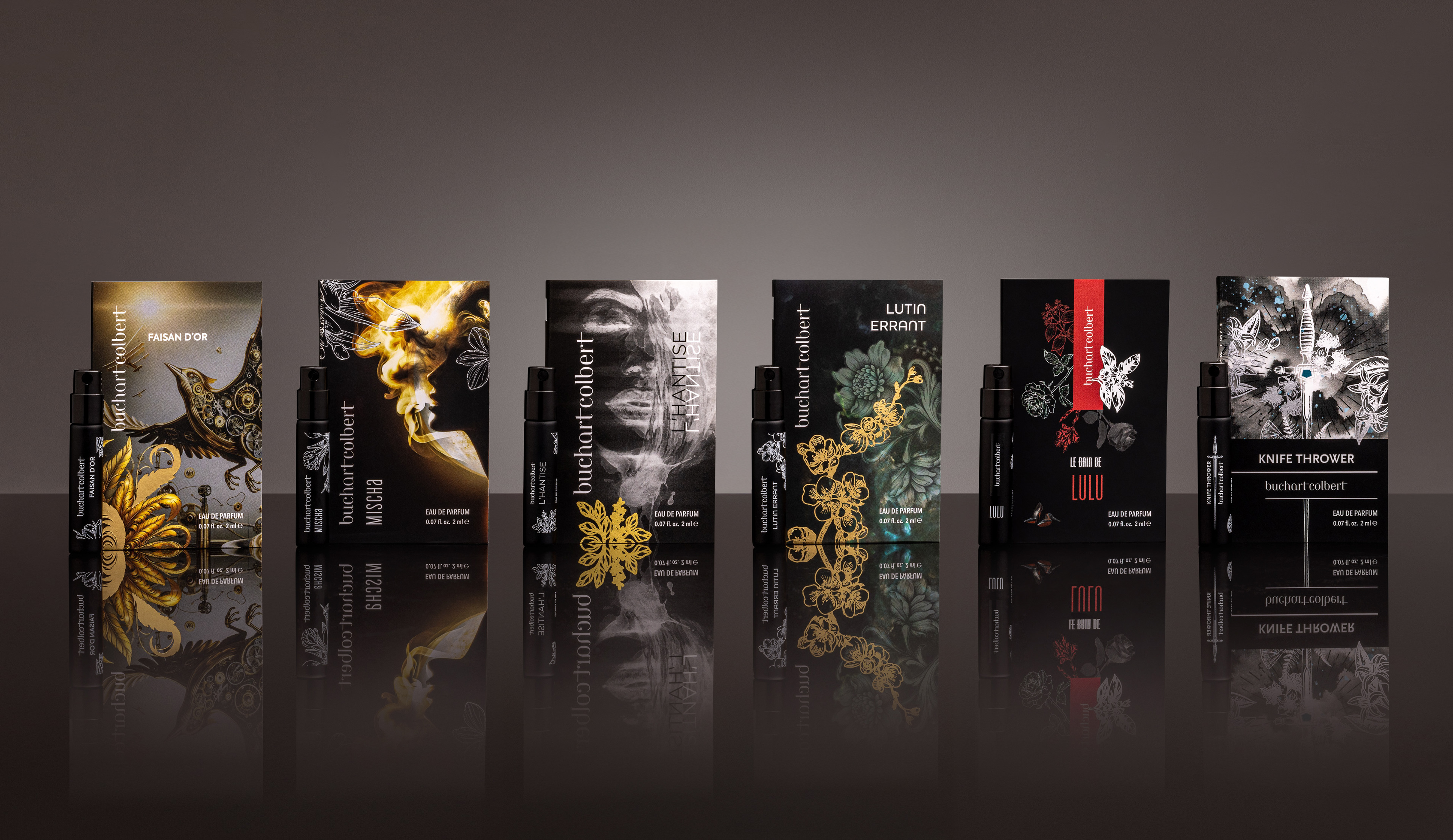 2 mL bottle and folded card layouts and production