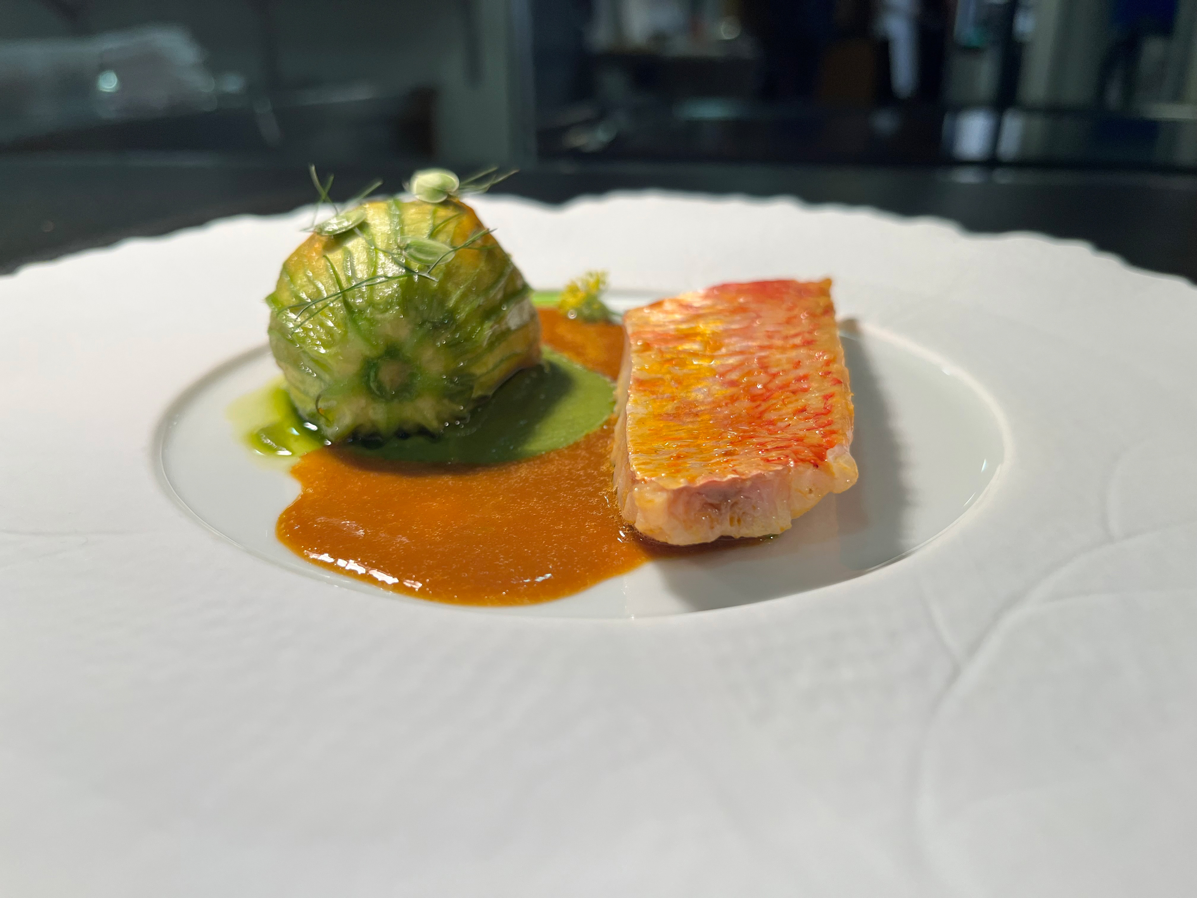 Filet de Rouget & fleur de courgette 