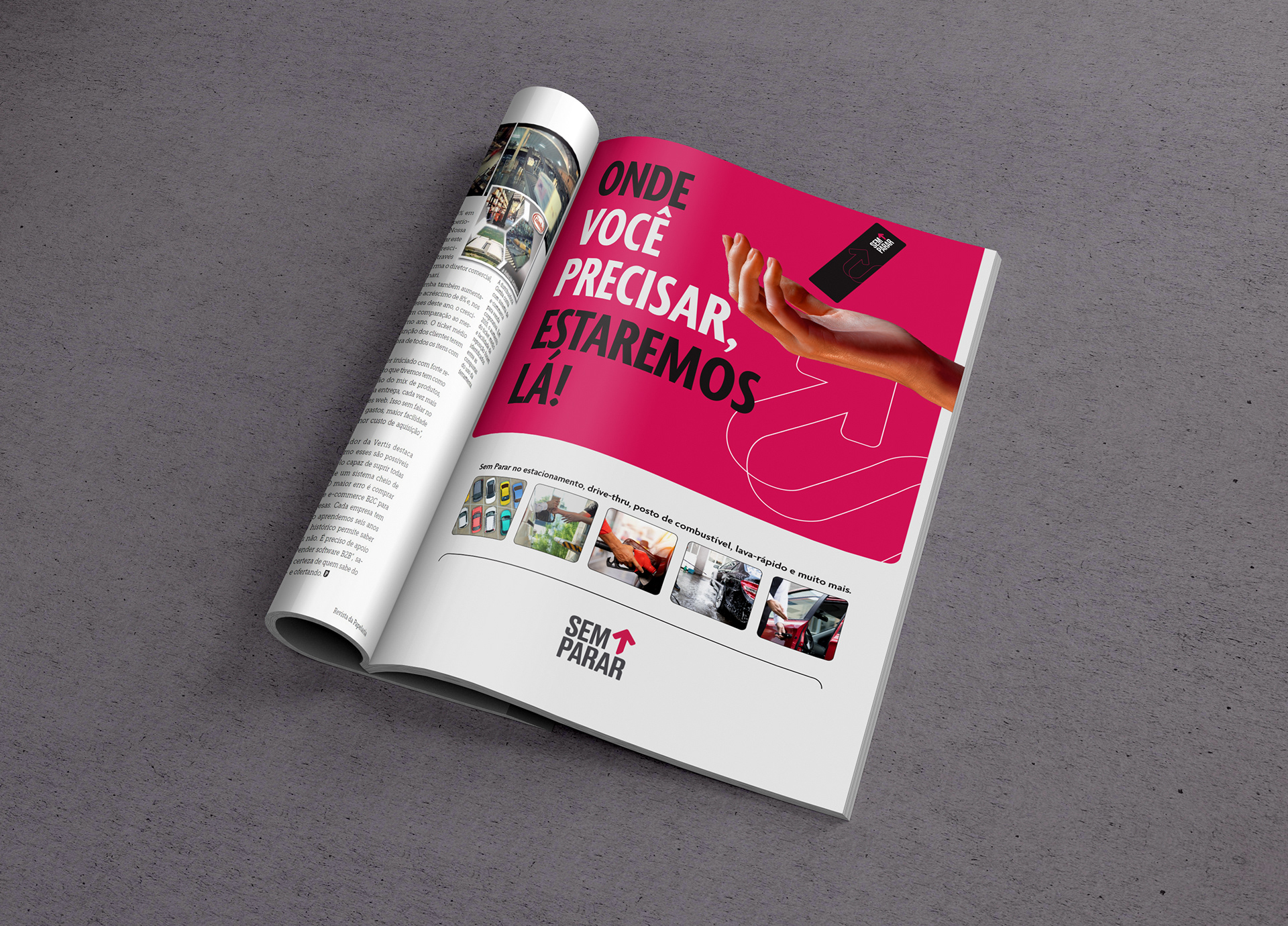 Versão 2 de um anúncio institucional para revista