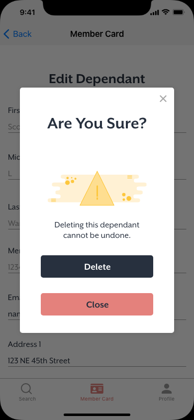 Deleting Dependant Message