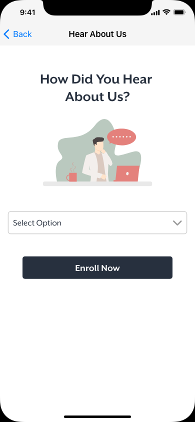 Hear About Us - Select Option