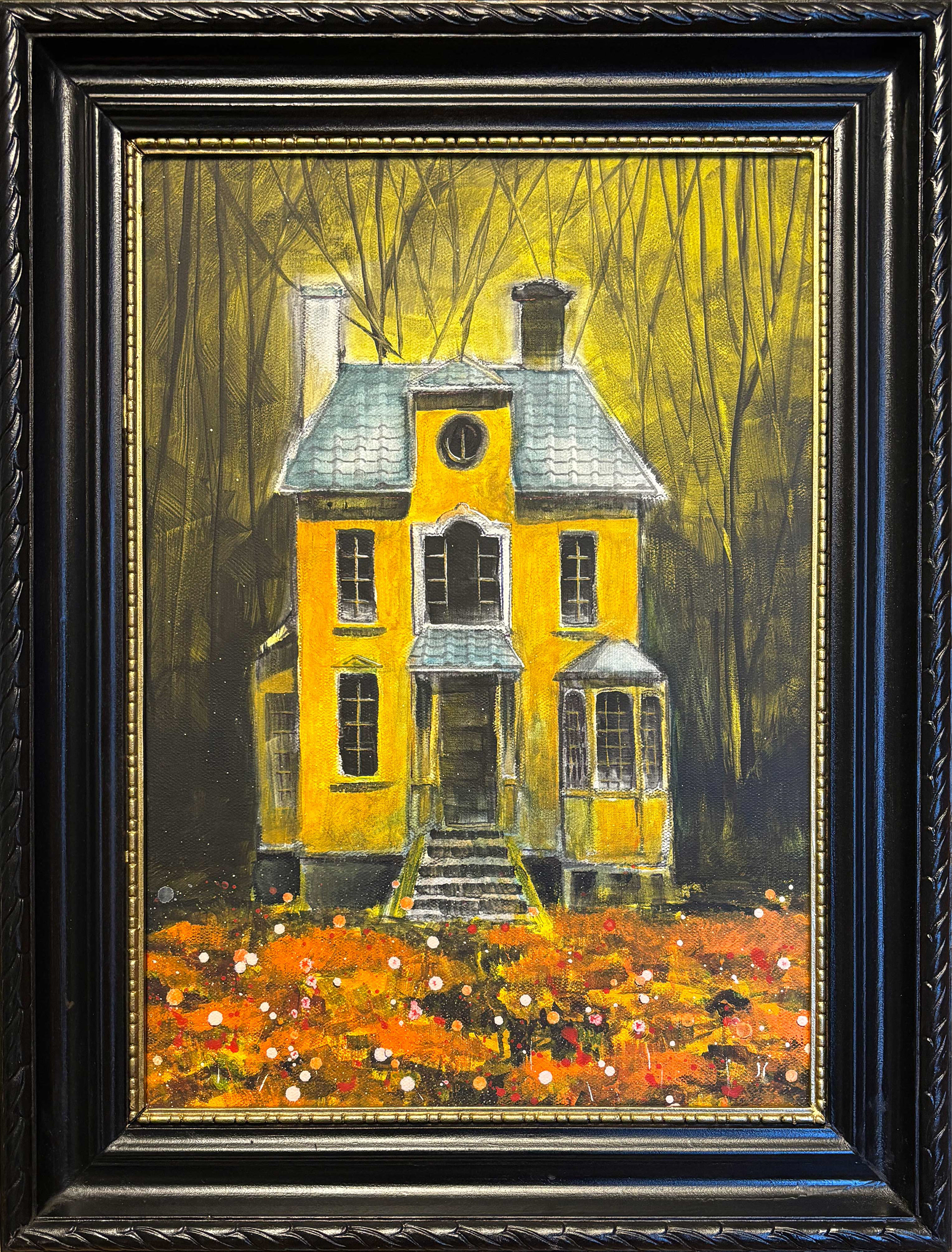 Forlatt. Akryl på lerret. 45 x 59 cm inkludert ramme