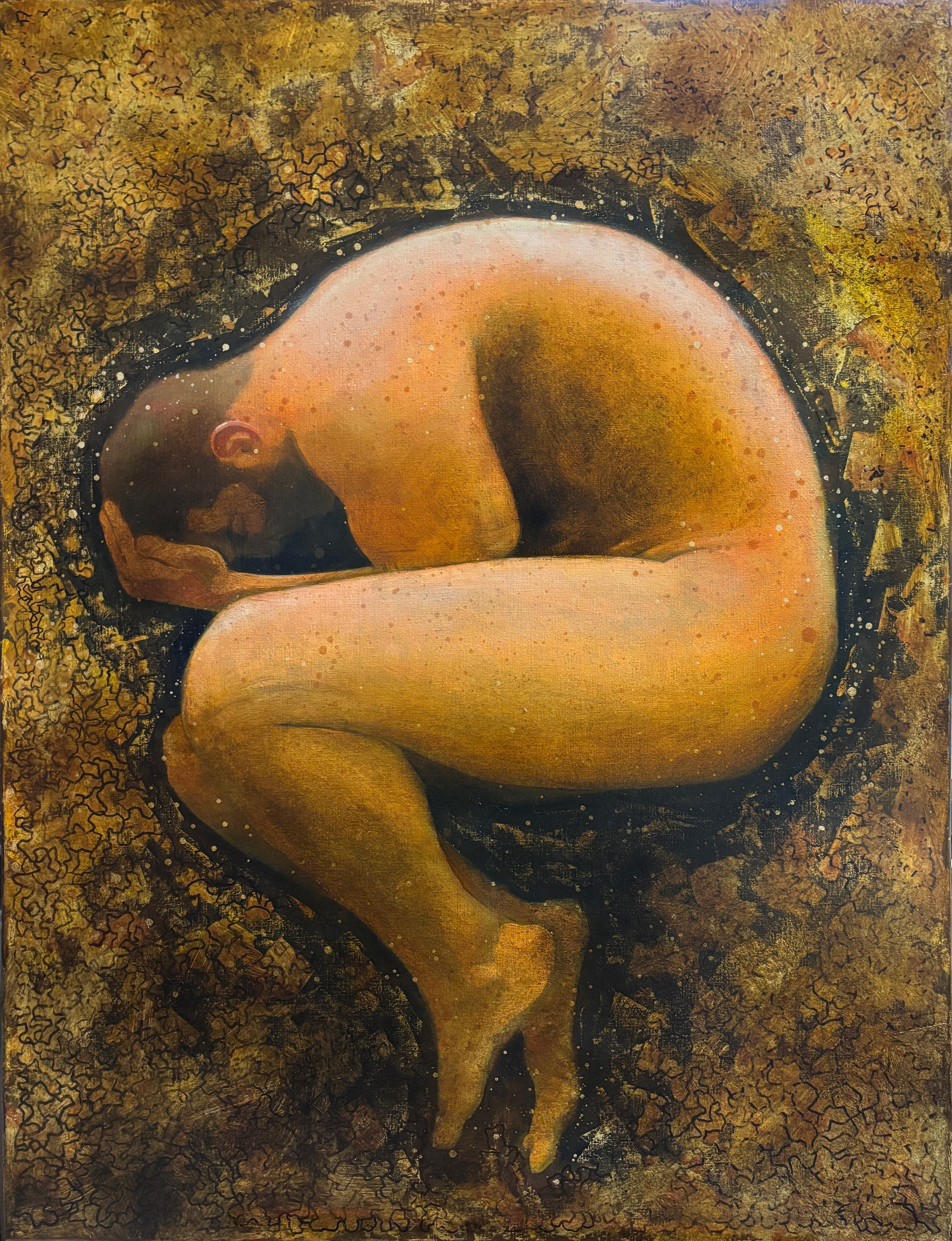 Kime. Akryl, olje og tusj på linlerret. 90 x 120 cm.
