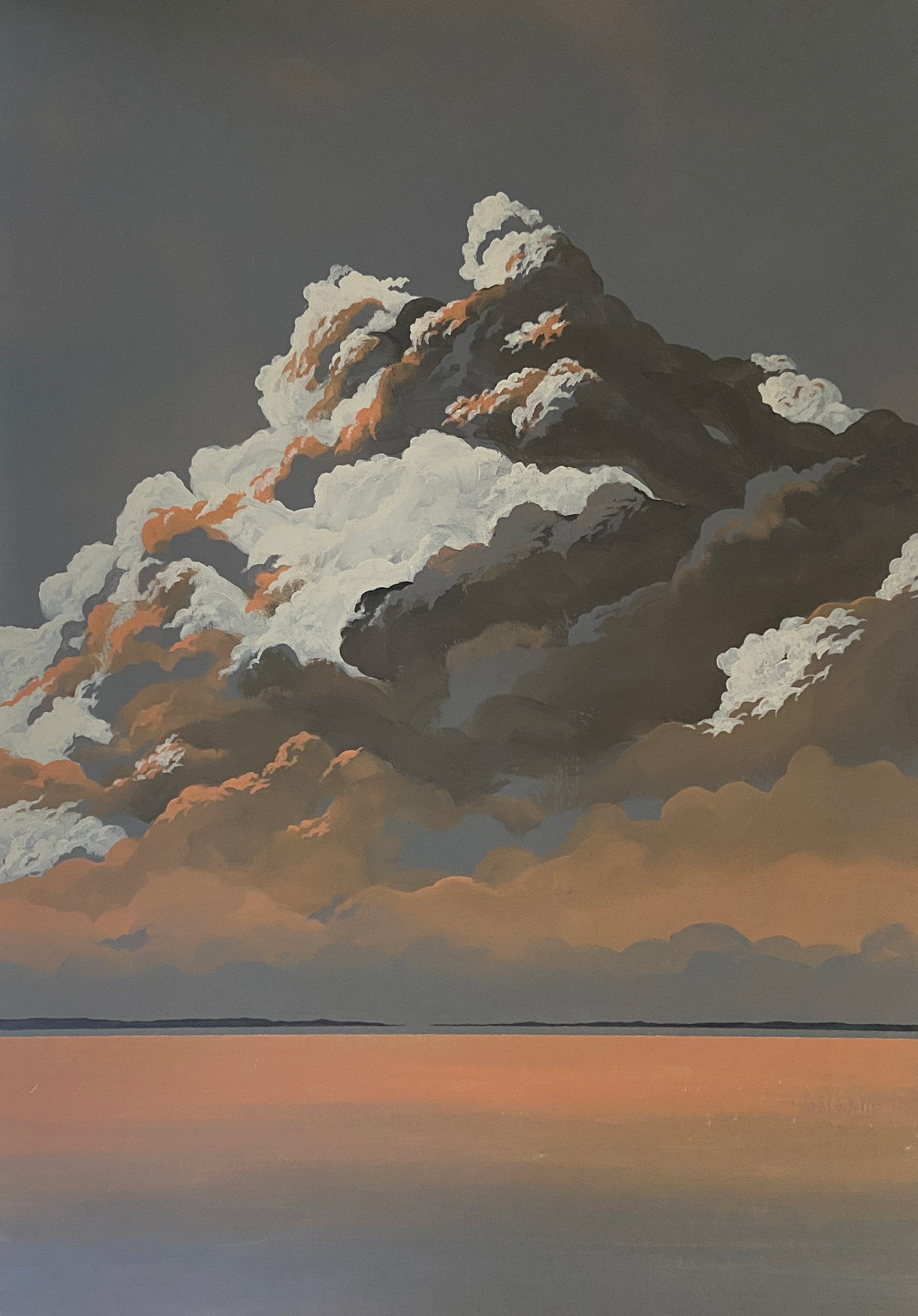 Cumulus. Akryl og olje på lerret. 55 x 75 cm inkludert ramme