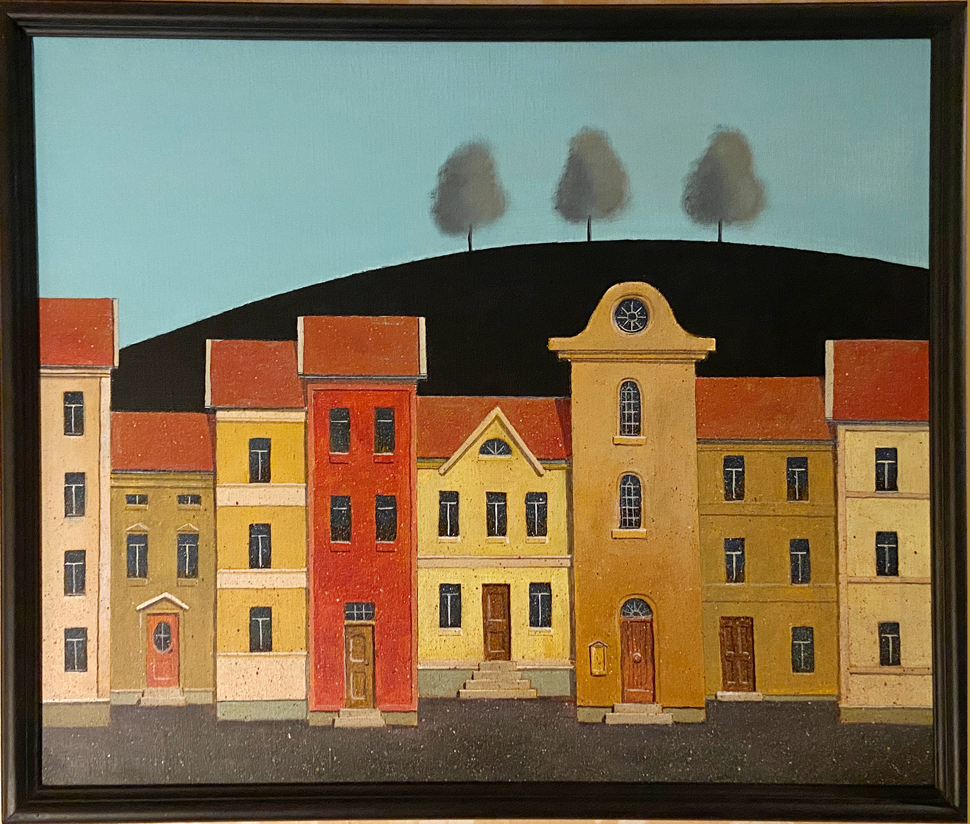 Streetview no.2. Akryl på linlerret. 64 x 54 cm inkludert ramme.