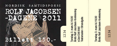 Adgangsbillett til poesifestival