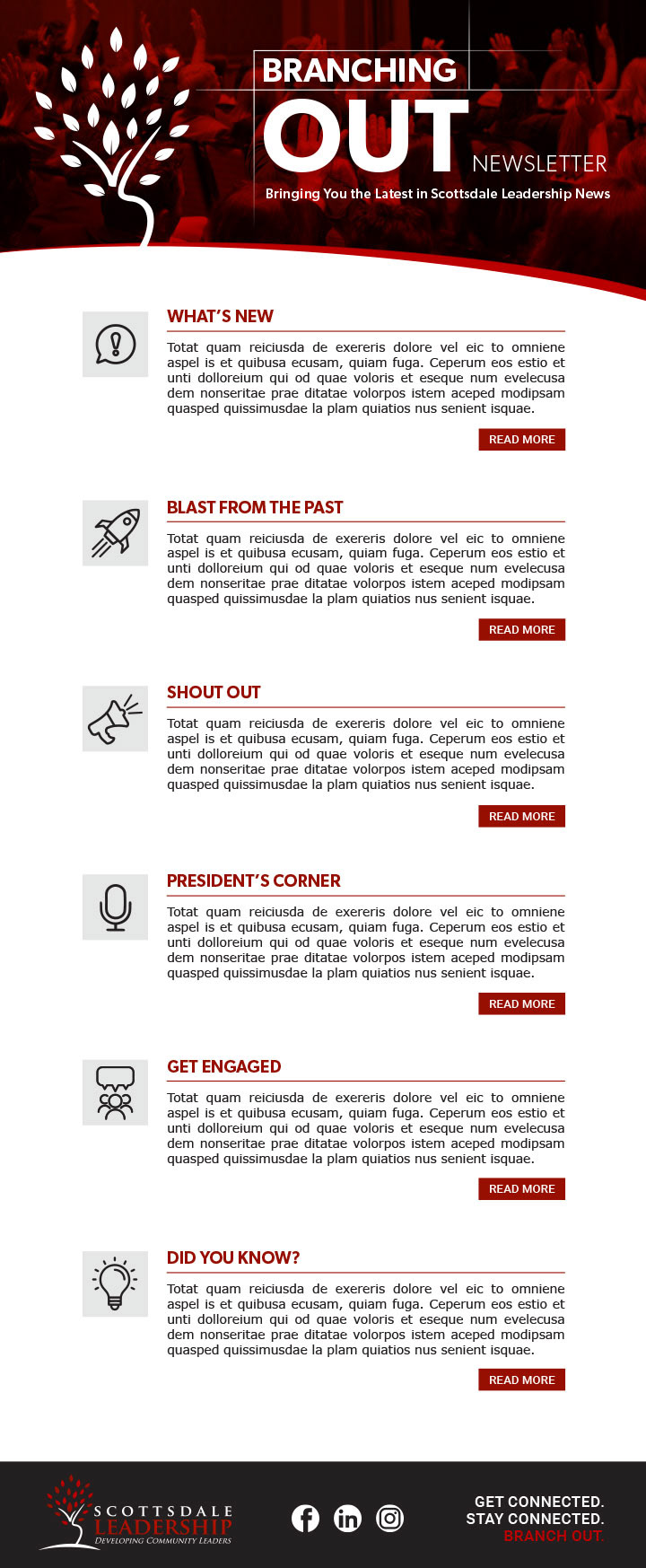 Scottsdale Leadership Newsletter Design