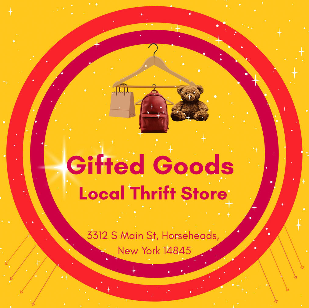 I designed this promotional concept by building a bright, energetic layout around a central hanging-goods motif, refining the typography, color palette, and visual rhythm to create an eye-catching, community-oriented graphic for the local thrift shop. 