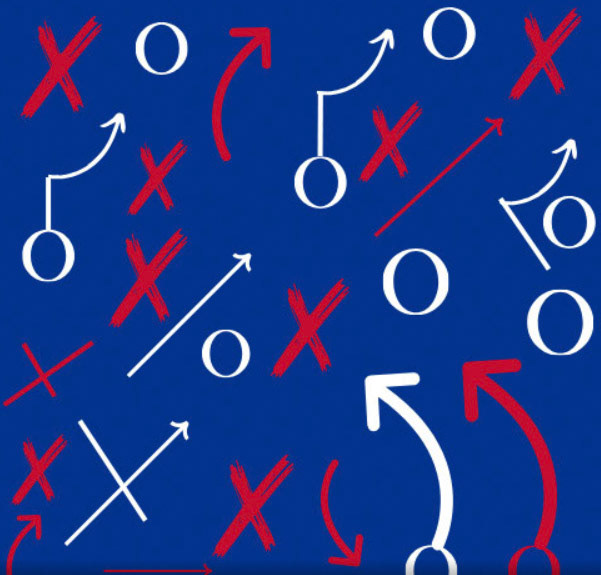 I created this playbook design by constructing precise vector routes and player markers within a structured grid, refining line weight, spacing, and directional flow. to transform raw football strategy into a polished, visually coherent graphic". 