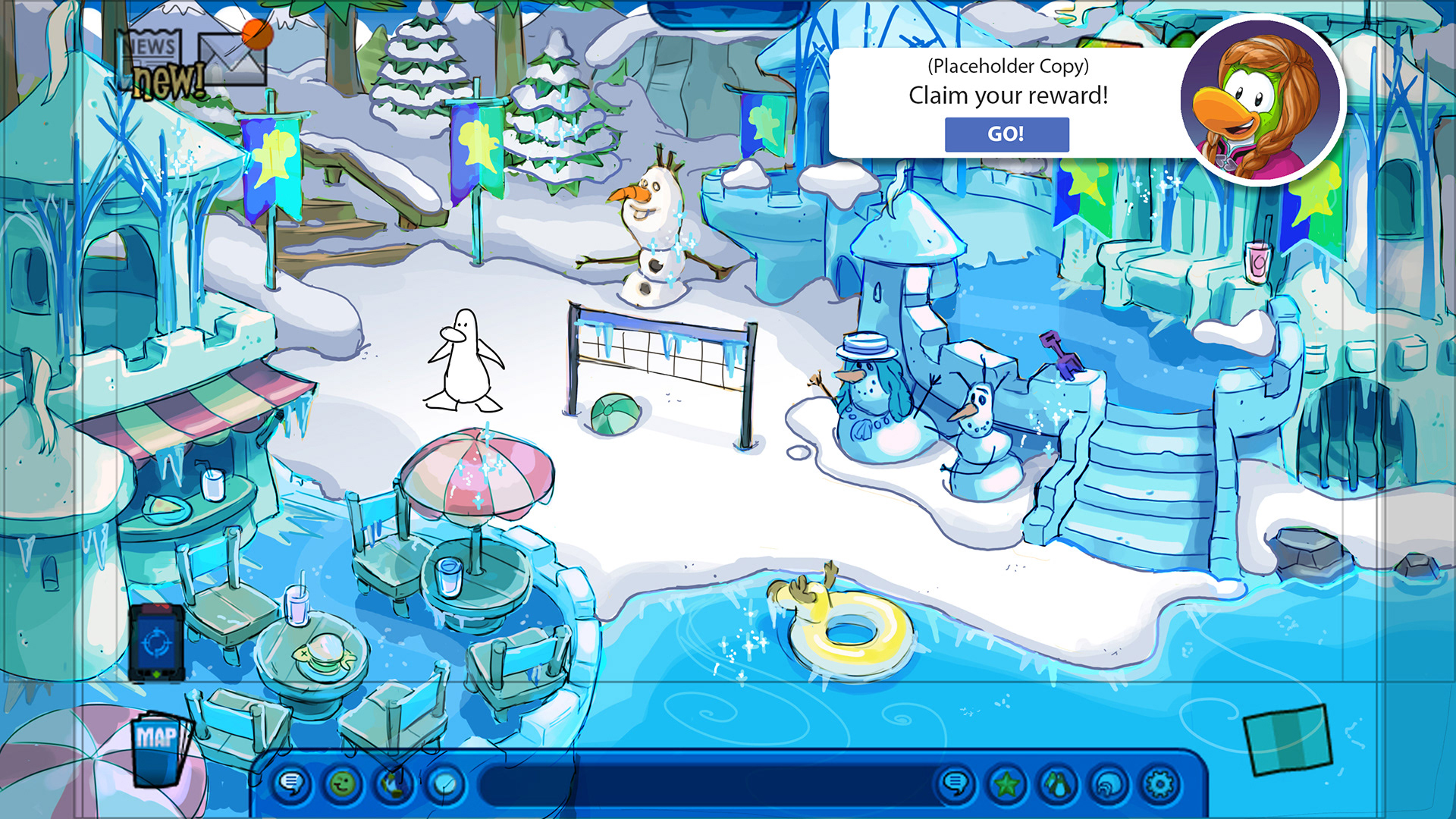 Disney Club Penguin Water First Wave 64/110 White Puffle Room on eBid  United States