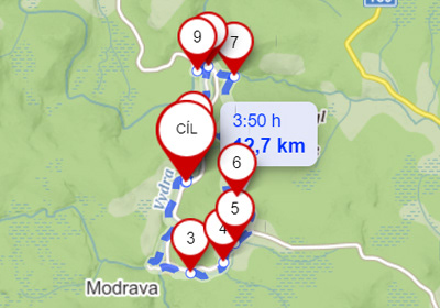 odkaz na mapu vyletu