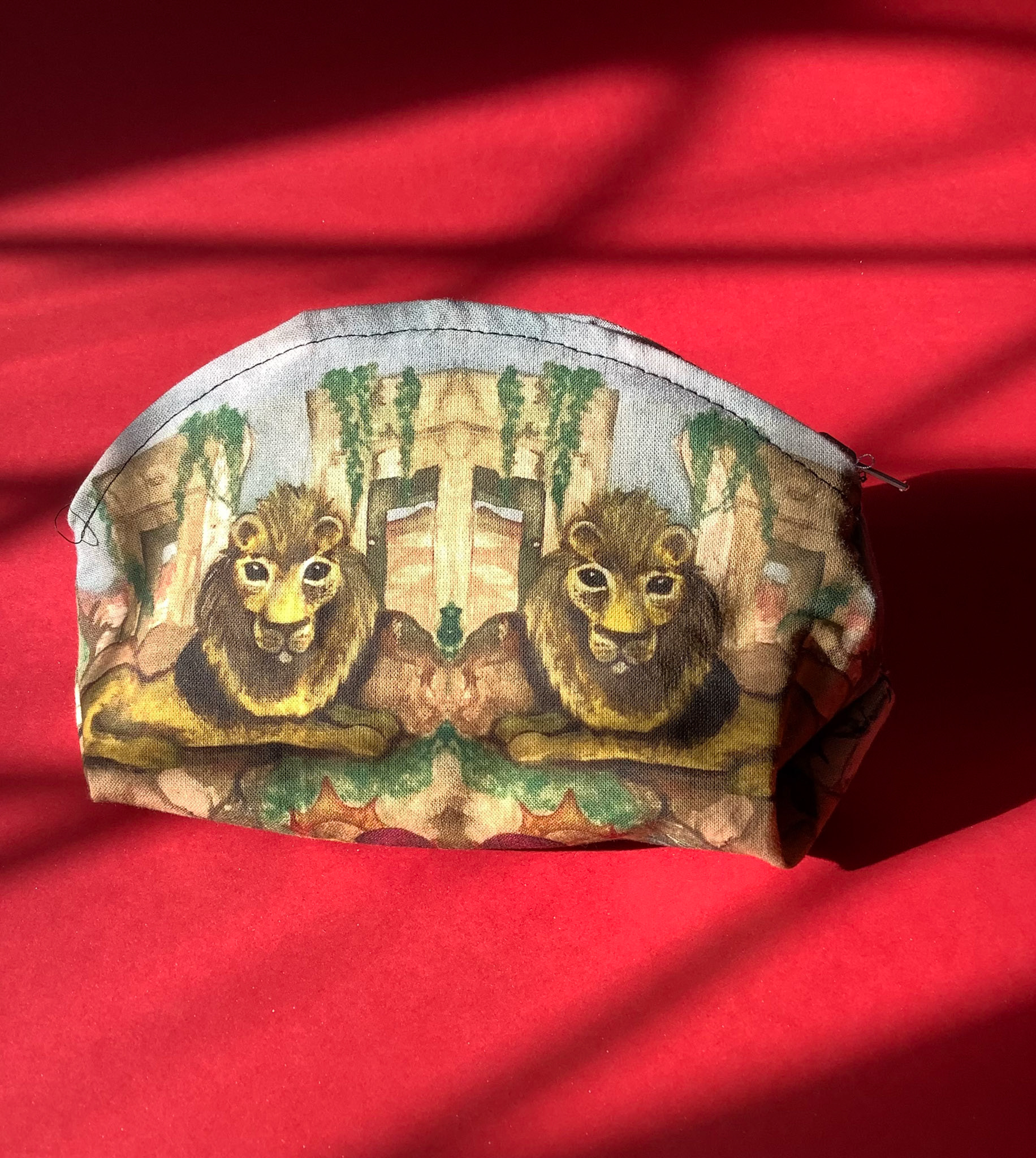 Lion & Lizard - Digital Print Fabric based on Gouache & Oil illustrations - Lois Pawson - 2021