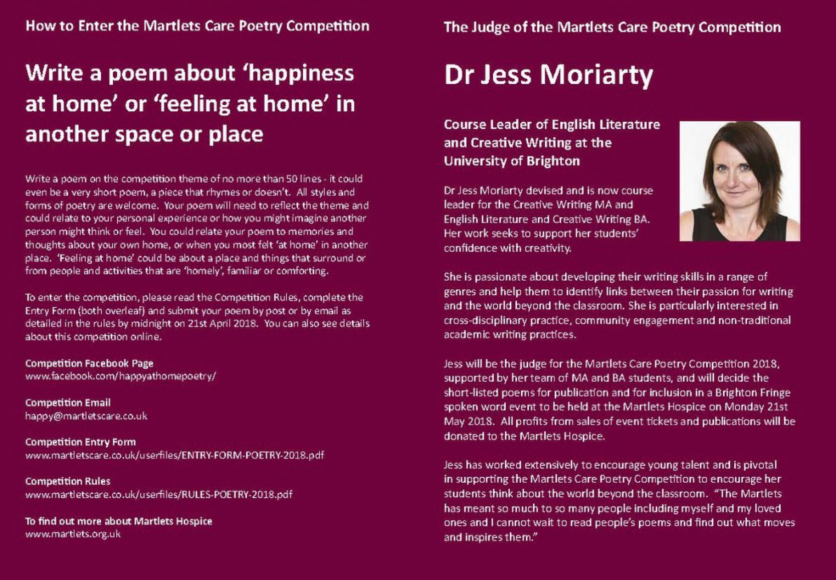 Establishing Speakers for Events & Creating Promotional Materials - Poetry Event