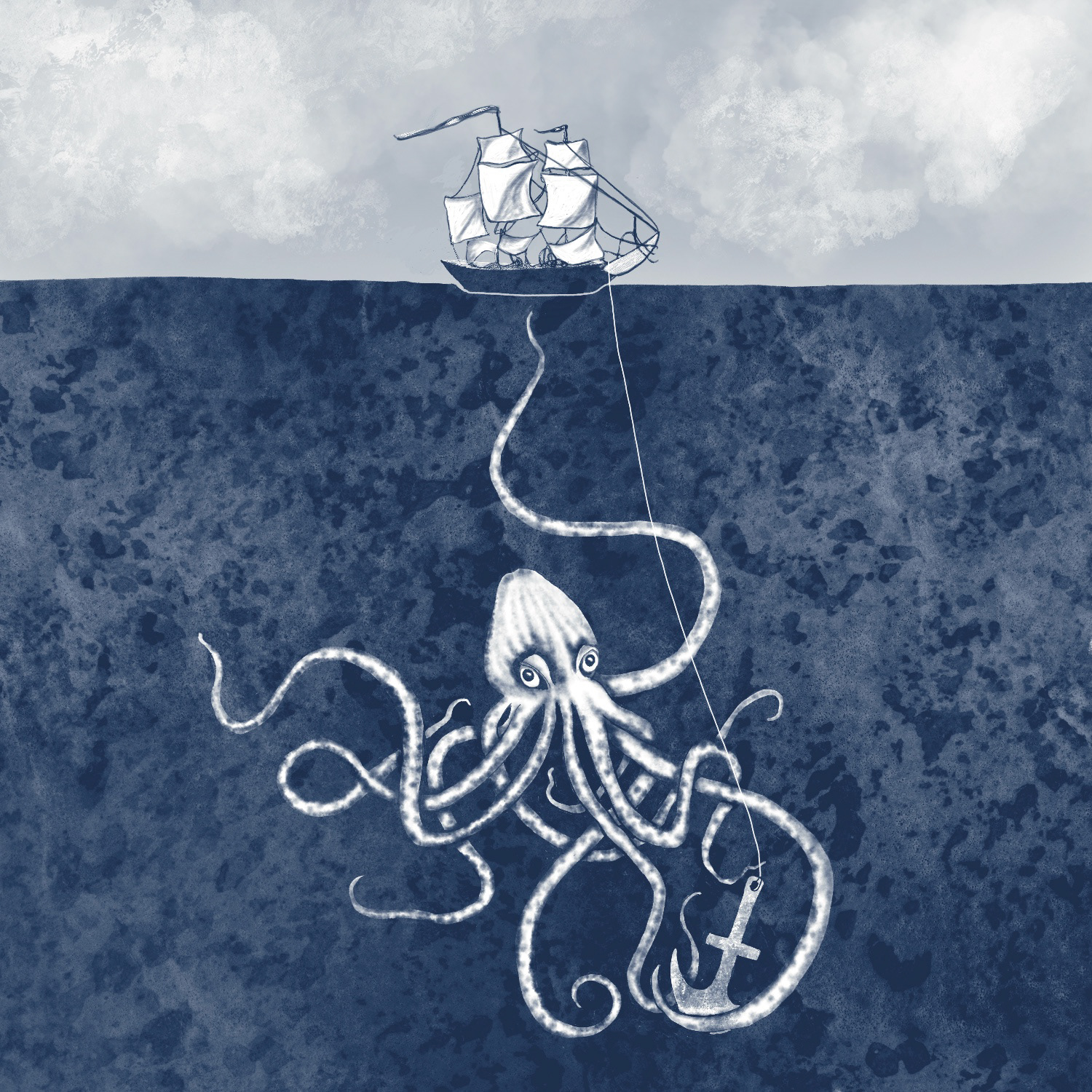 Kraken - Digital Illustration - Lois Pawson - 2025