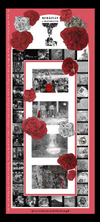 Rubaiyat Journey Panel, Digital Print Silken Fabric