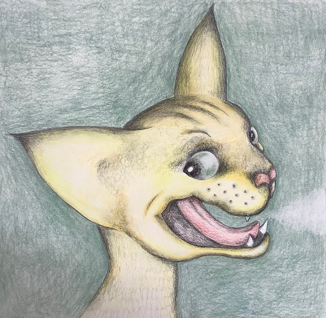 Oh No Flo - oil & pastel pencil - Lois Pawson