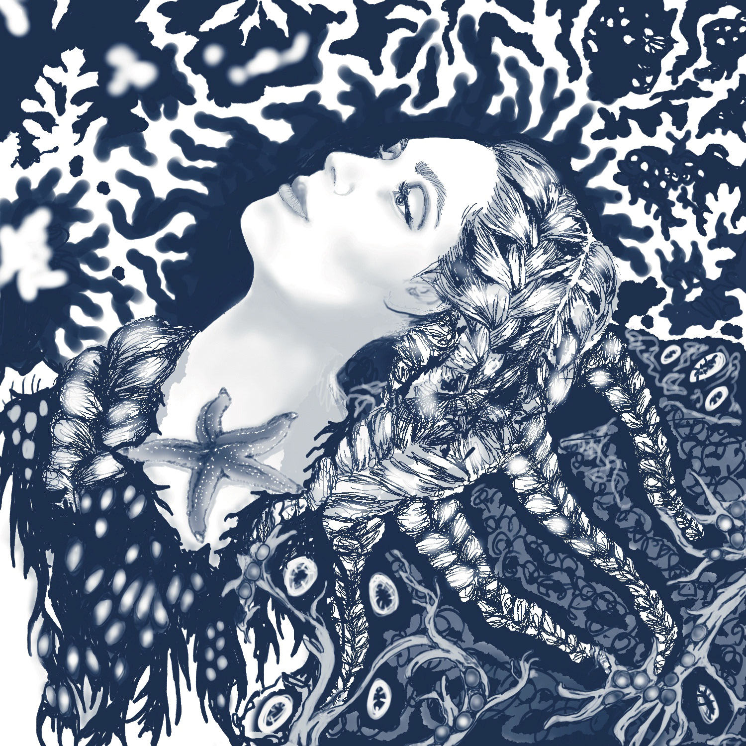 Sea Sister - Digital Illustration - Lois Pawson - 2025