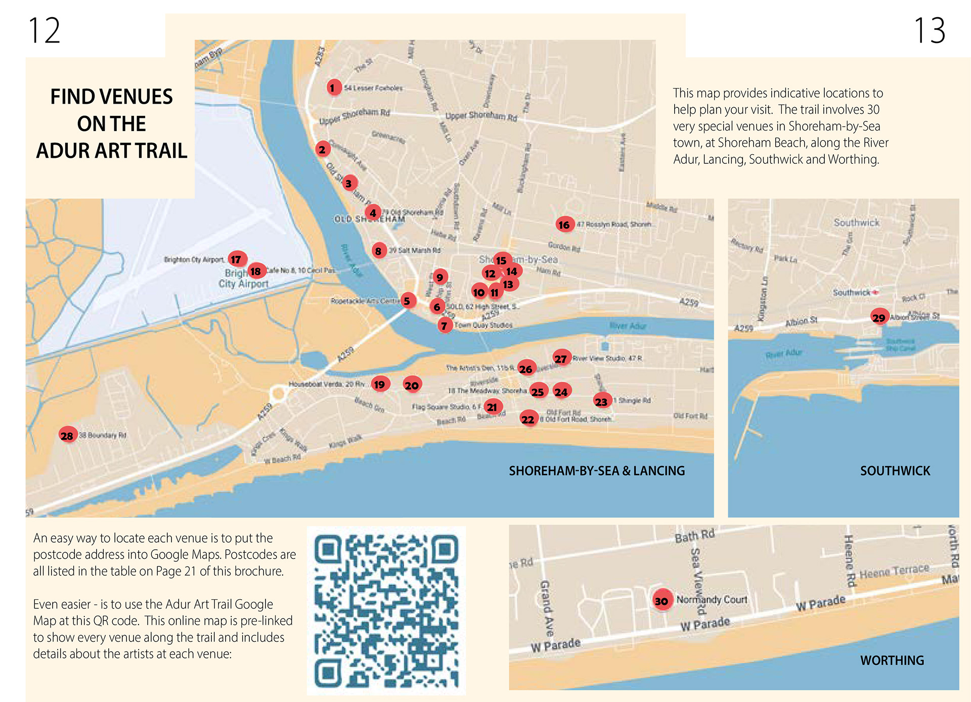 Designing Trail Maps & Venue Listings - Adur Art Trail 2025
