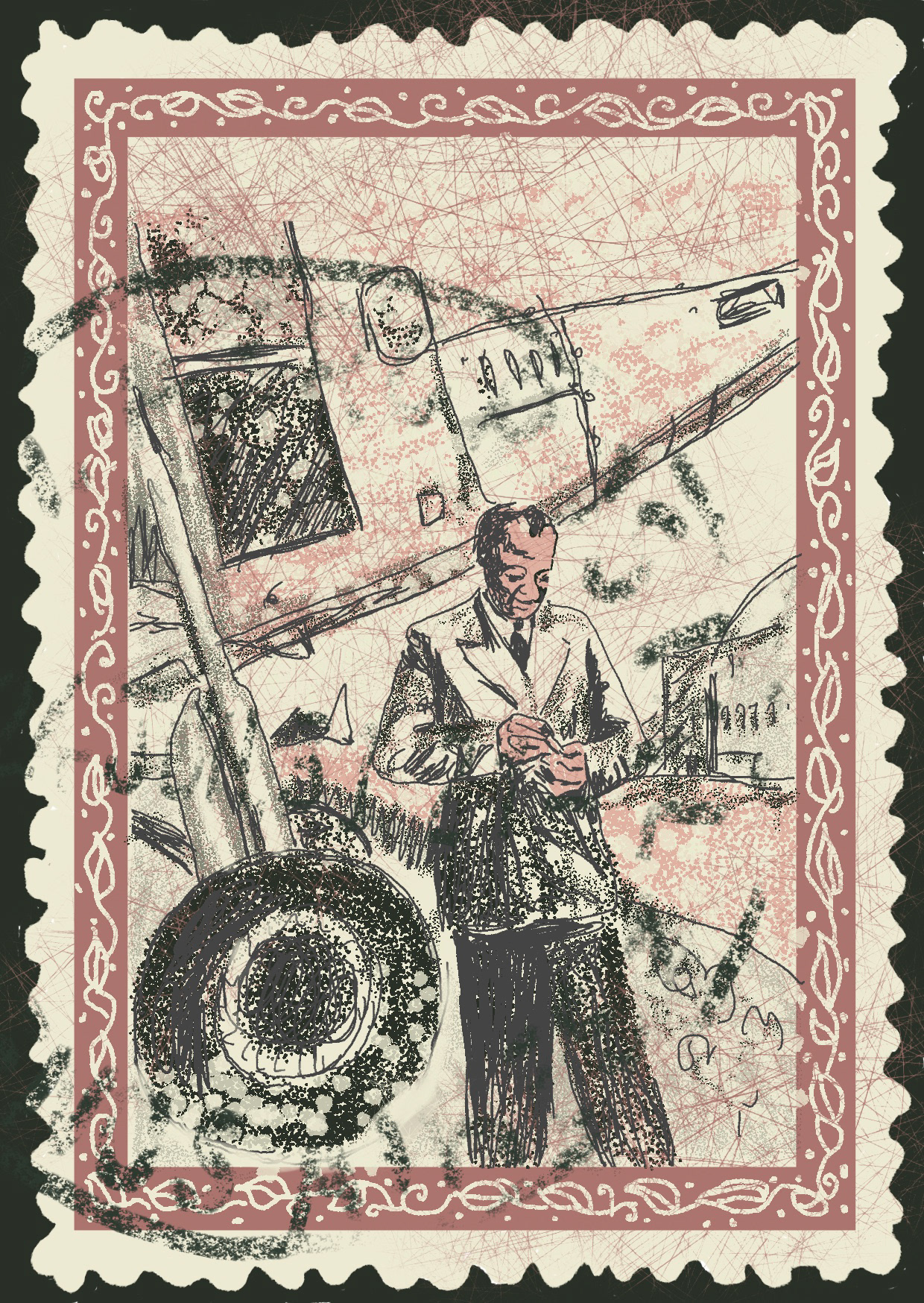 Antoine de Saint-Exupéry - Digital Illustration - Lois Pawson 2025