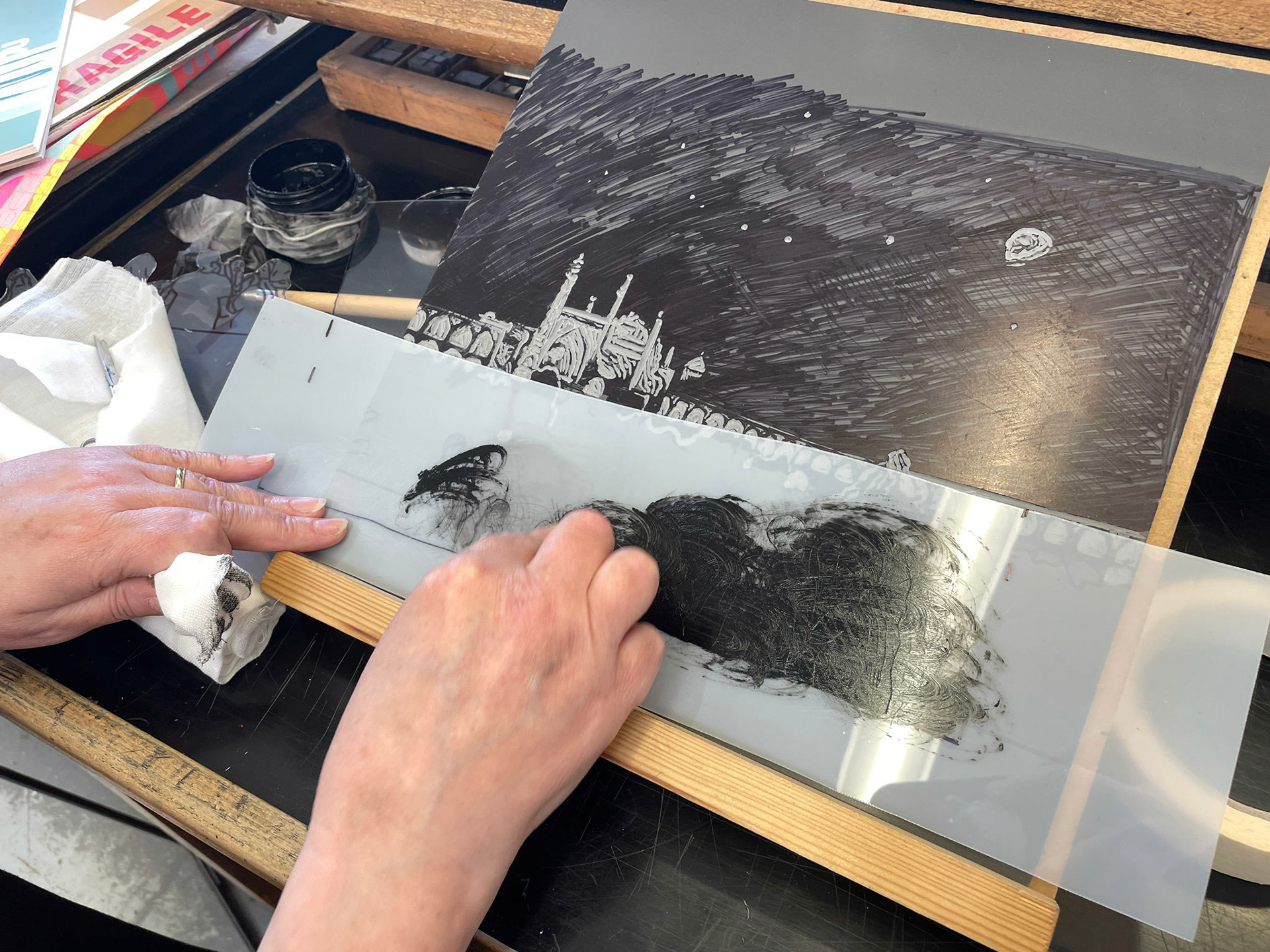 Drypoint Intaglio process