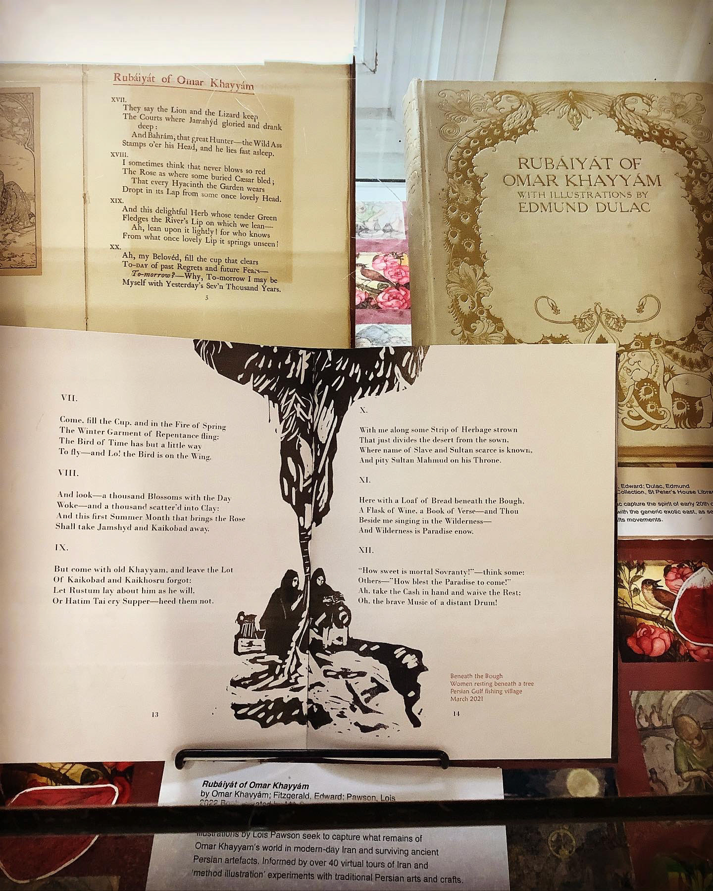 Rubaiyat Book Illustration - Linocut Print - Lois Pawson - 2022